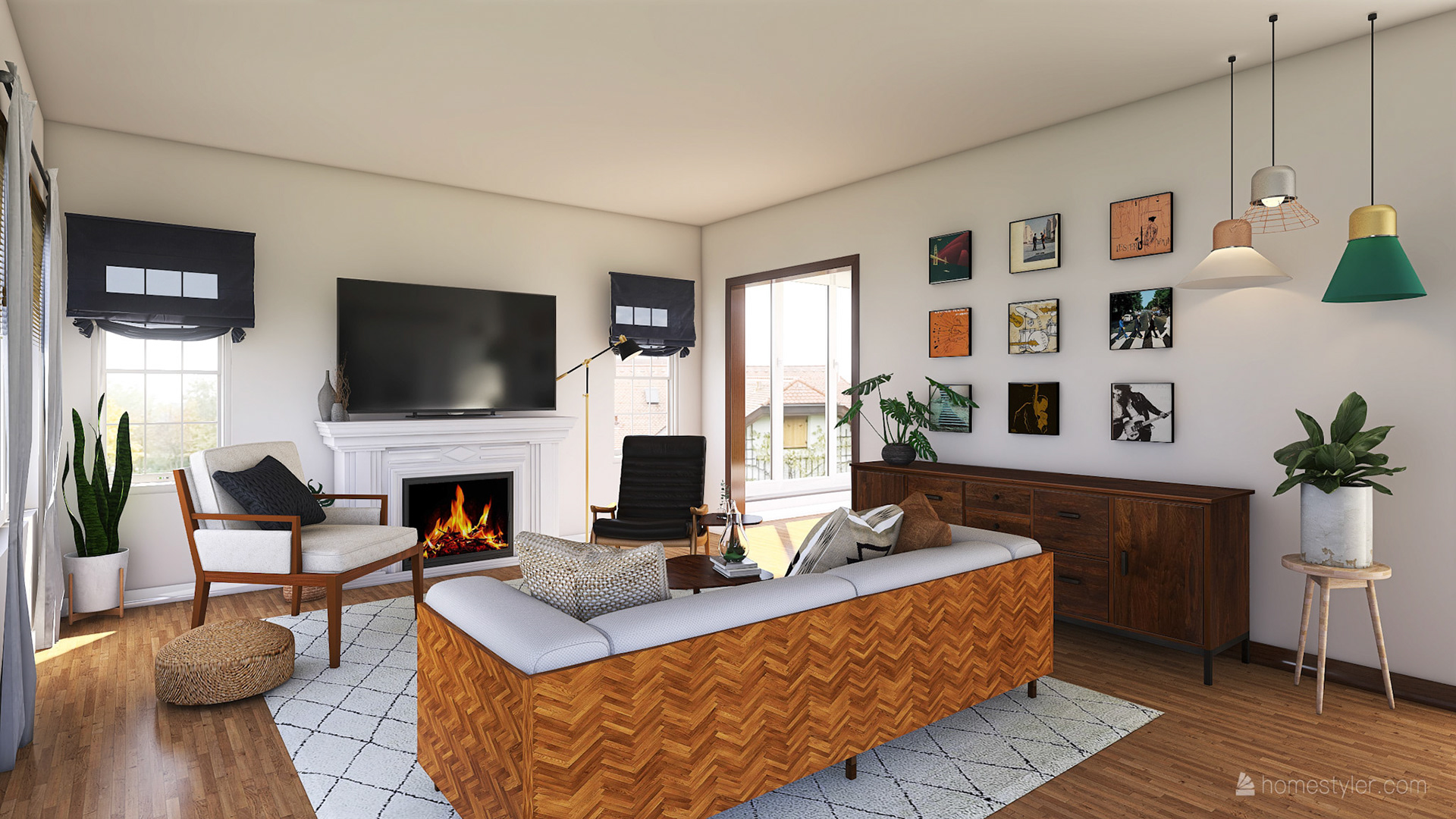 The Mid-Century Modern Living Room Homestyler, Adobe Photoshop, Adobe Lightroom 2020