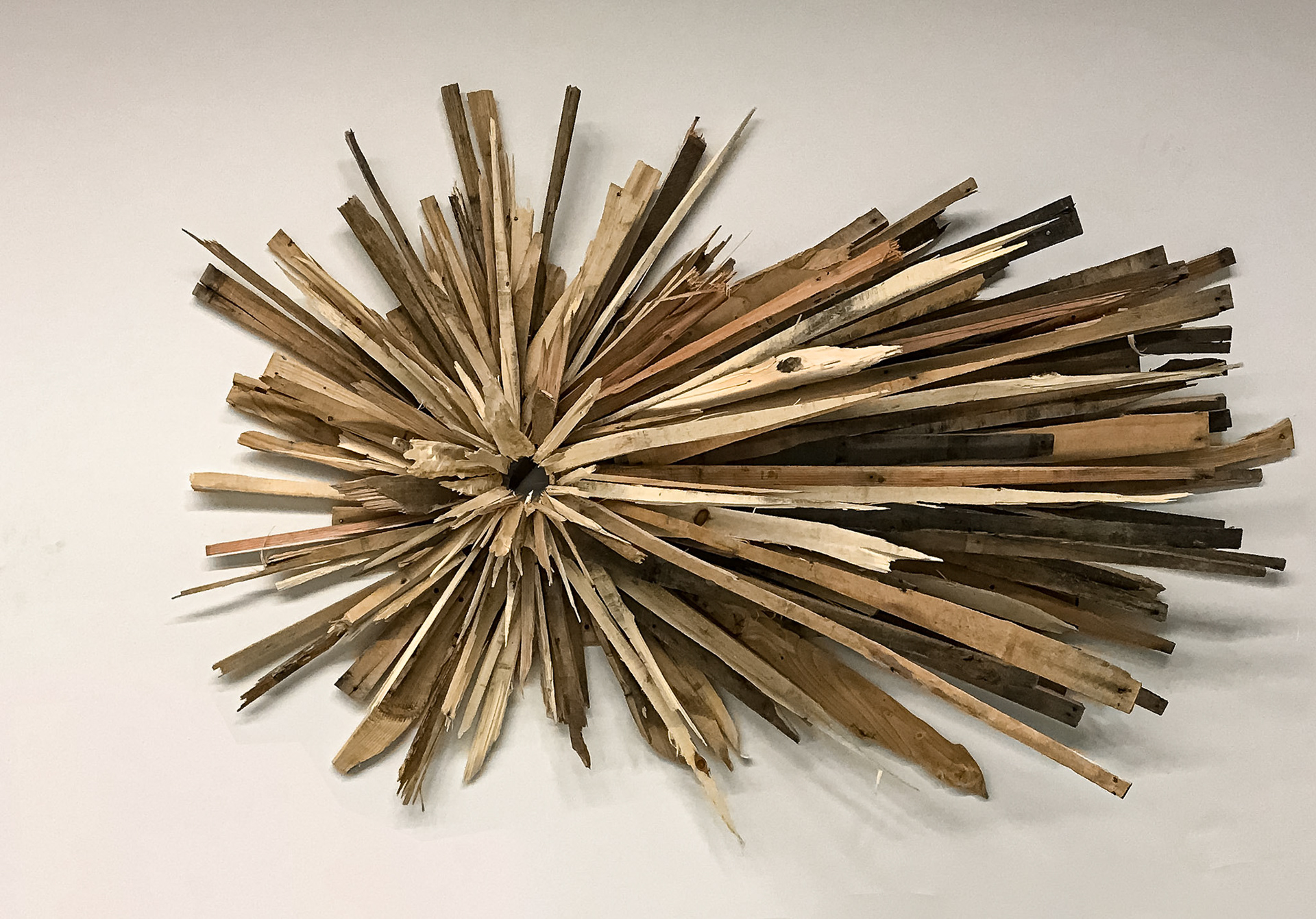Impact, 7x5x3 feet, Local Reclaimed Pallet Wood, Steel Nails, Instillation Shot, 2017 