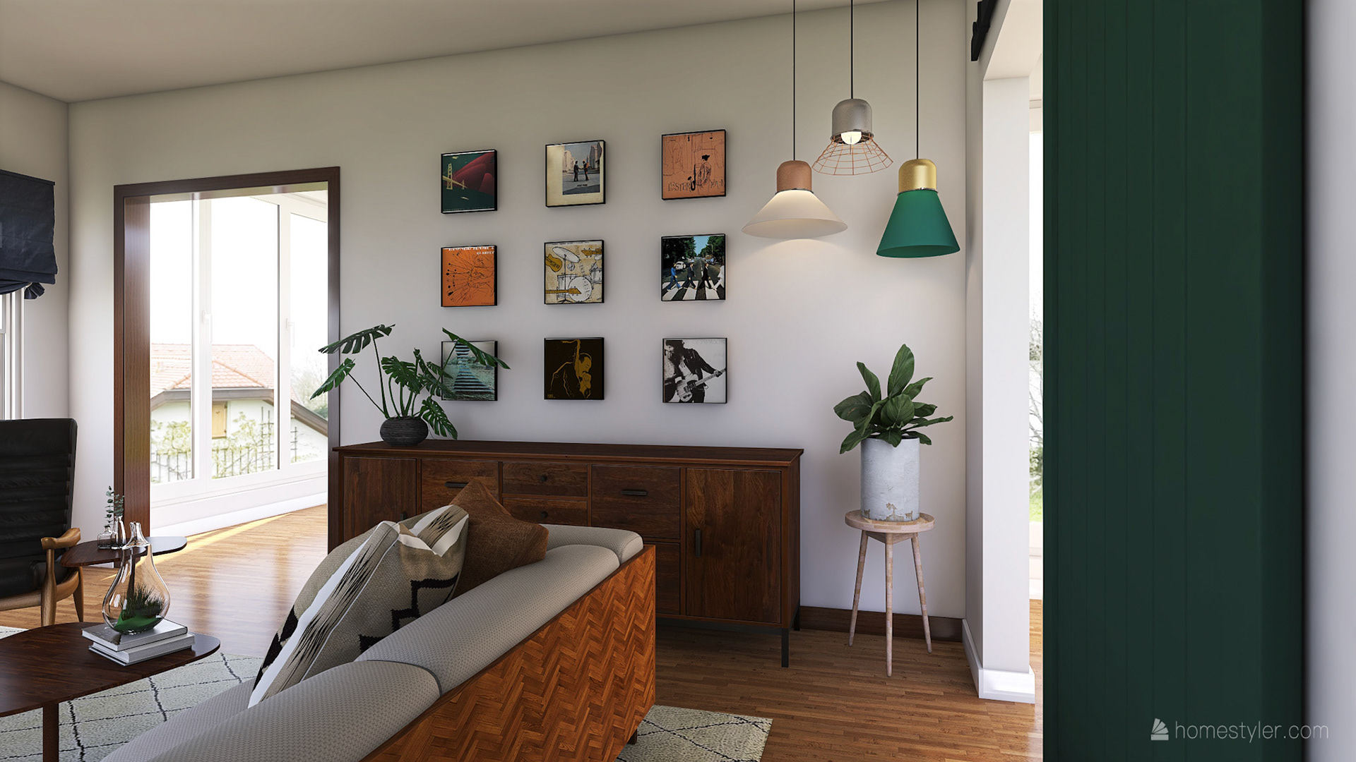 The Mid-Century Modern Living Room Homestyler, Adobe Photoshop, Adobe Lightroom 2020