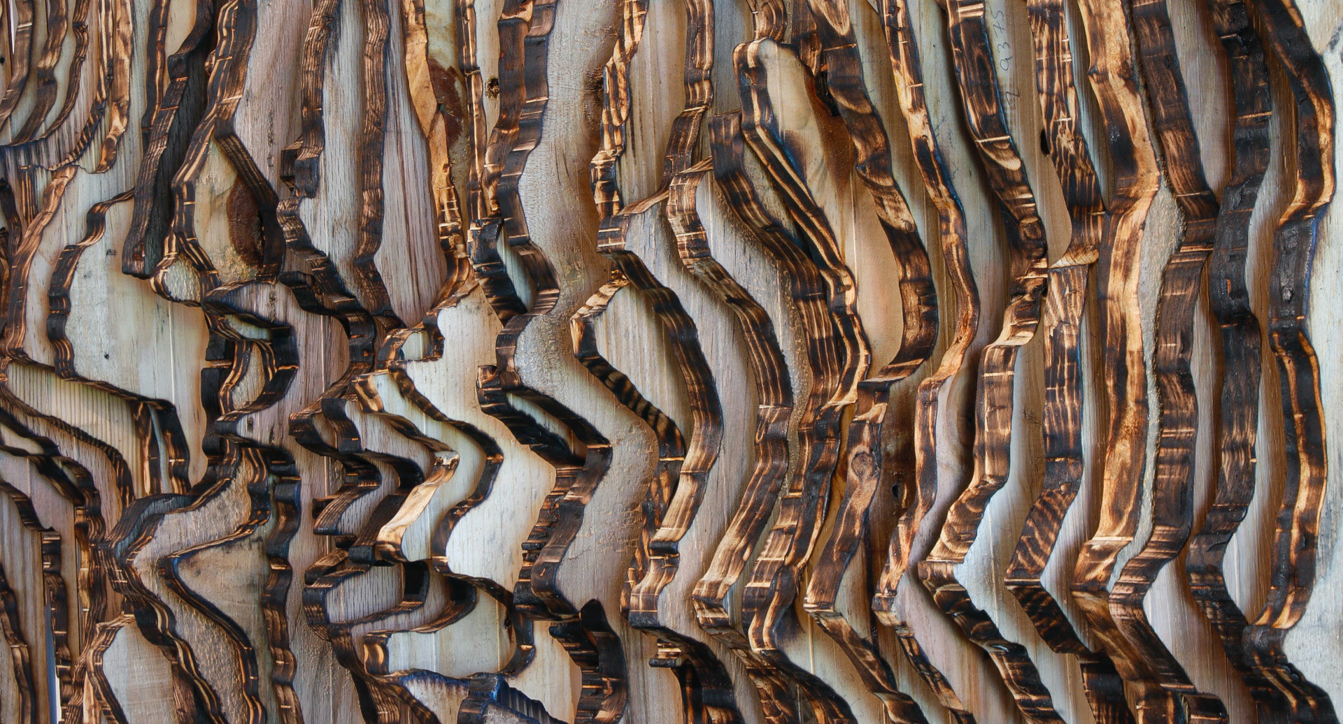 Origin: Roots of Plastic, 53x25 Inches, Locally Reclaimed Pallet Wood, Recycled Plastic Fishing Line, Brass Nails, Plastic Bag, Instillation Shot, 2019