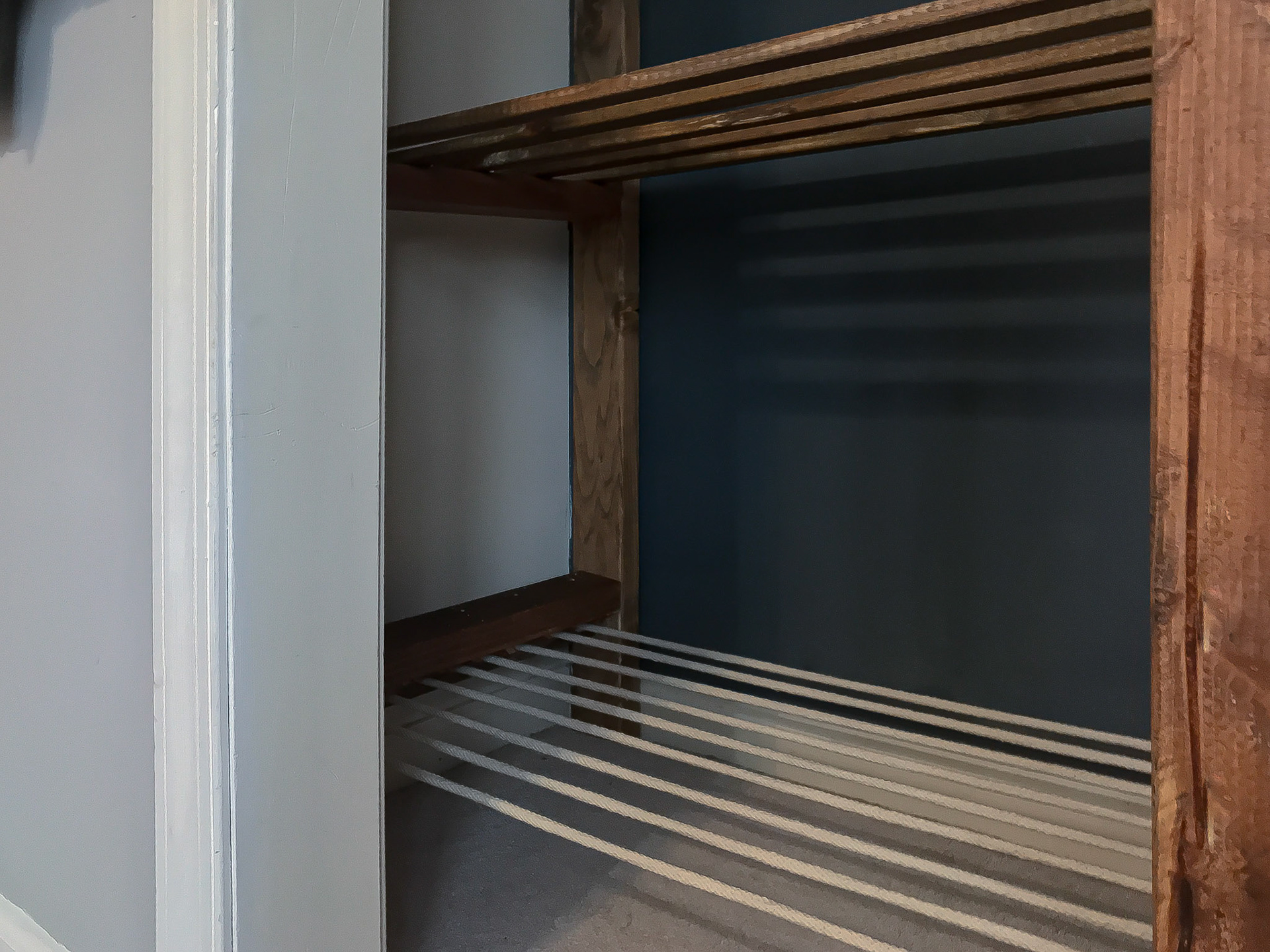 The Helm Closet Collection: Custom built in closet from recycled decking, 2019