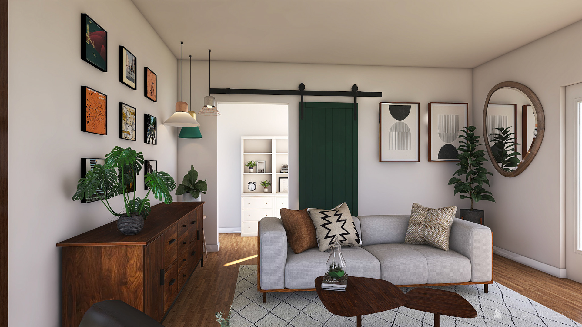 The Mid-Century Modern Living Room Homestyler, Adobe Photoshop, Adobe Lightroom 2020