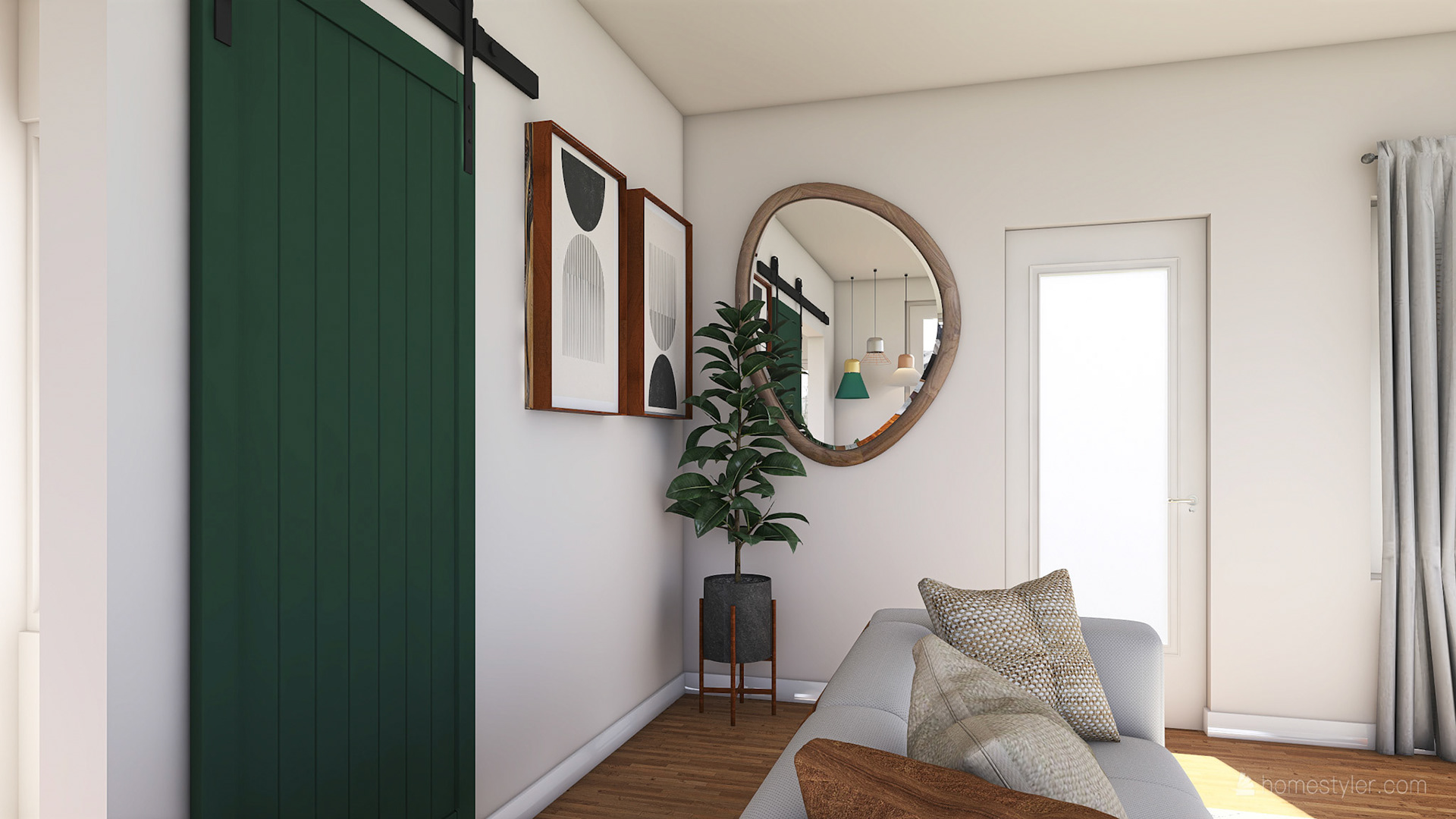 The Mid-Century Modern Living Room Homestyler, Adobe Photoshop, Adobe Lightroom 2020