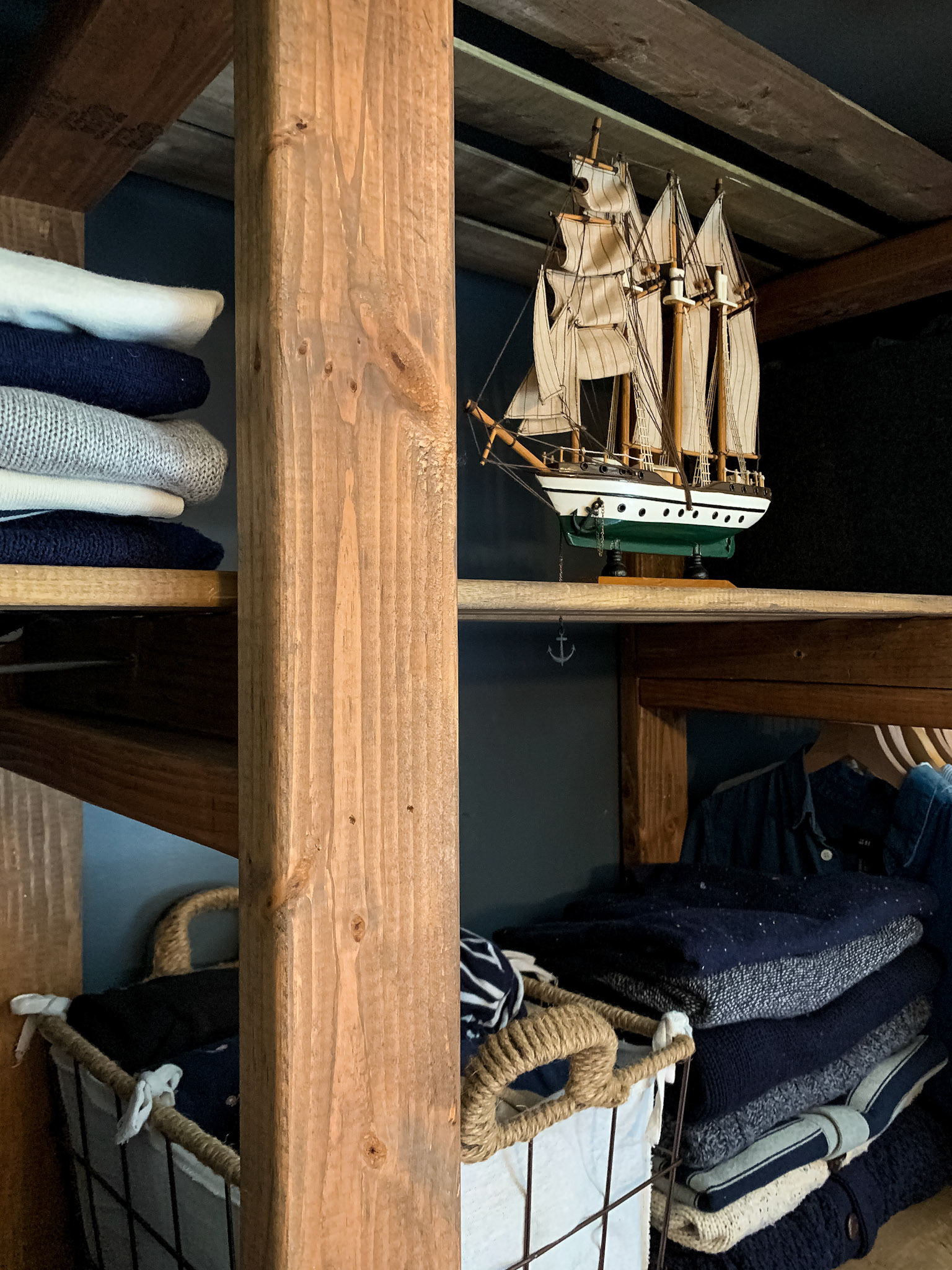 The Helm Closet Collection: Custom built in closet from recycled decking, 2019