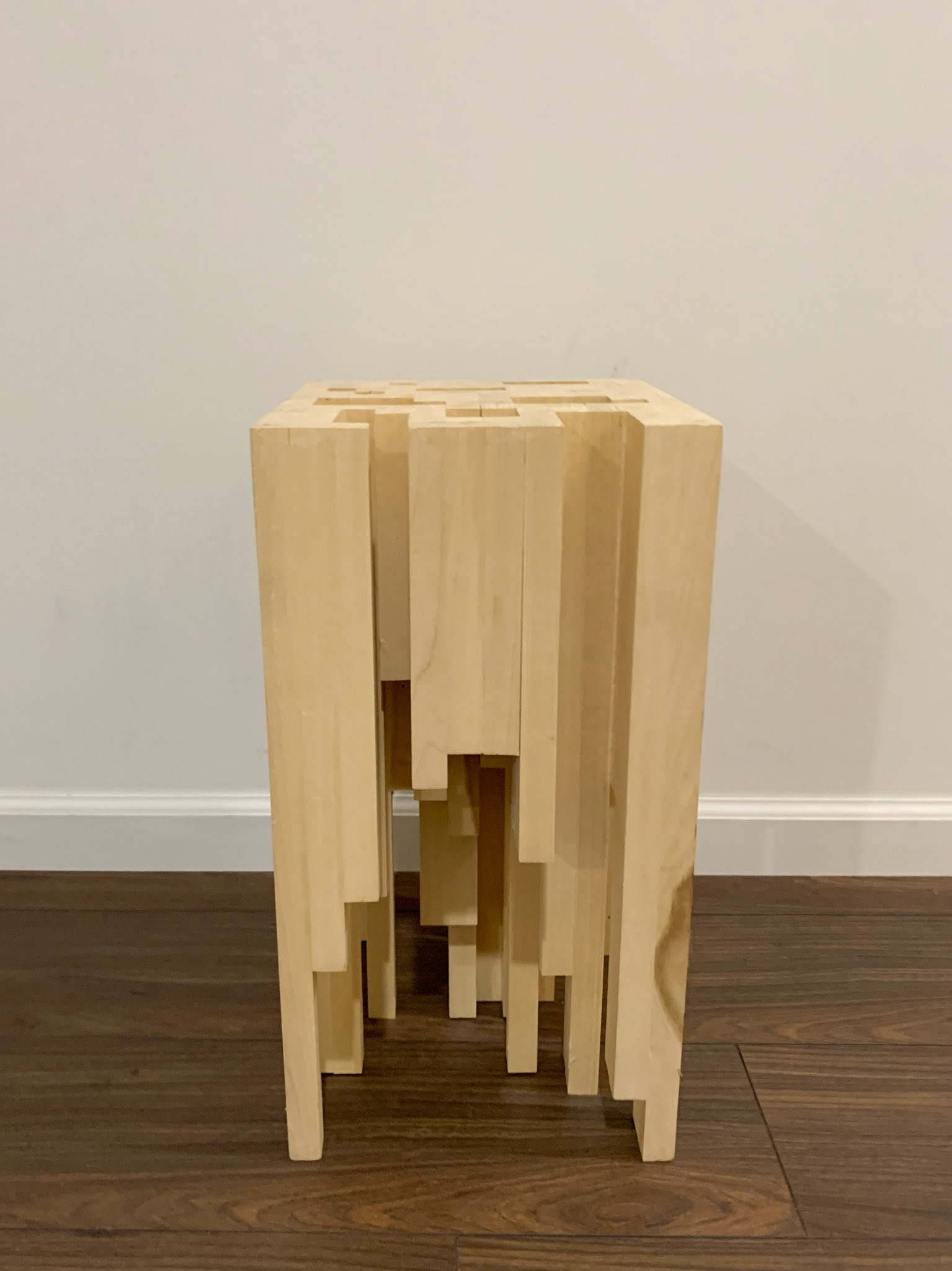 Cascade, 12x12x20 inches, Local Reclaimed Pallet Wood, Brad Nails, Instillation Shot, 2016