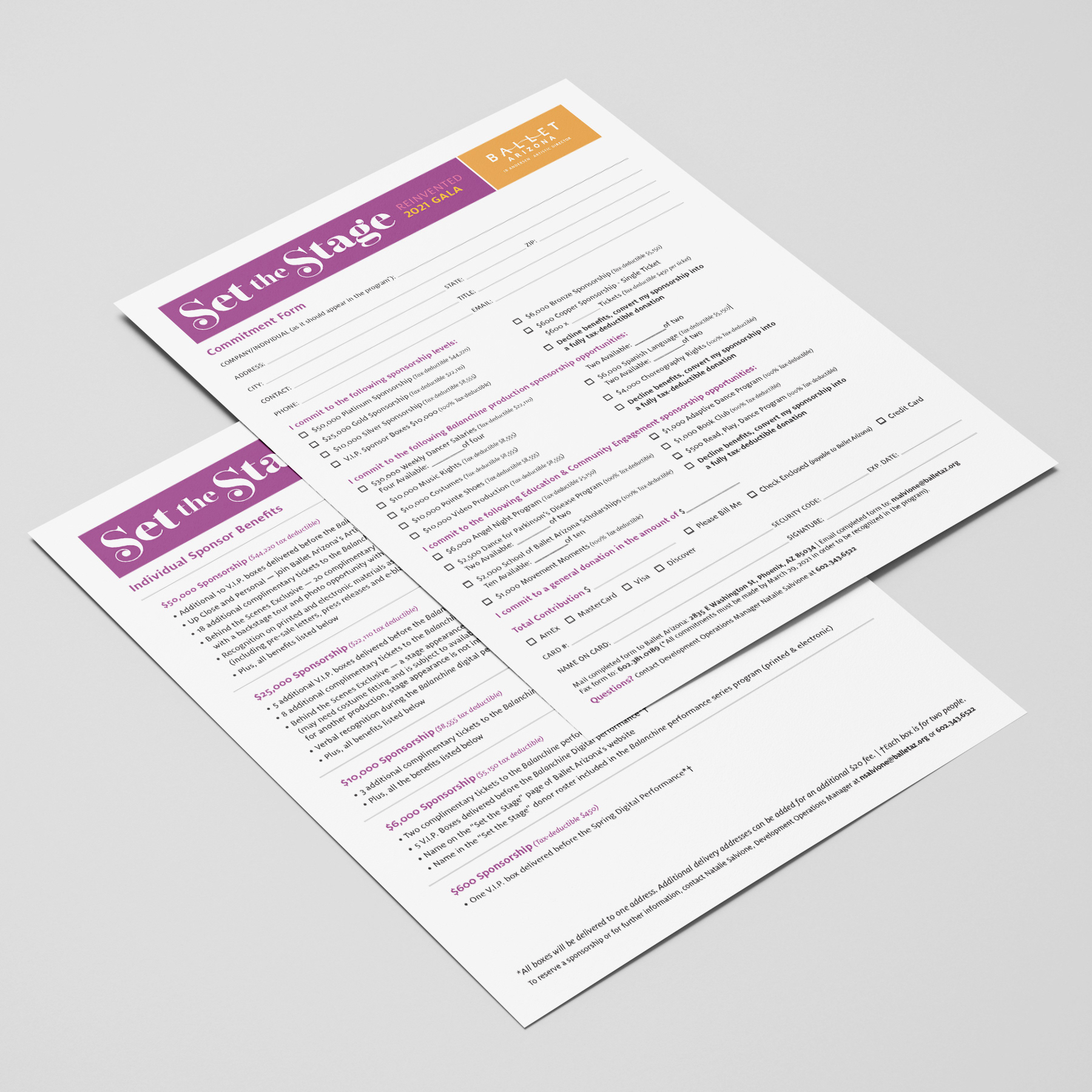 Sponsorship and Commitment Forms