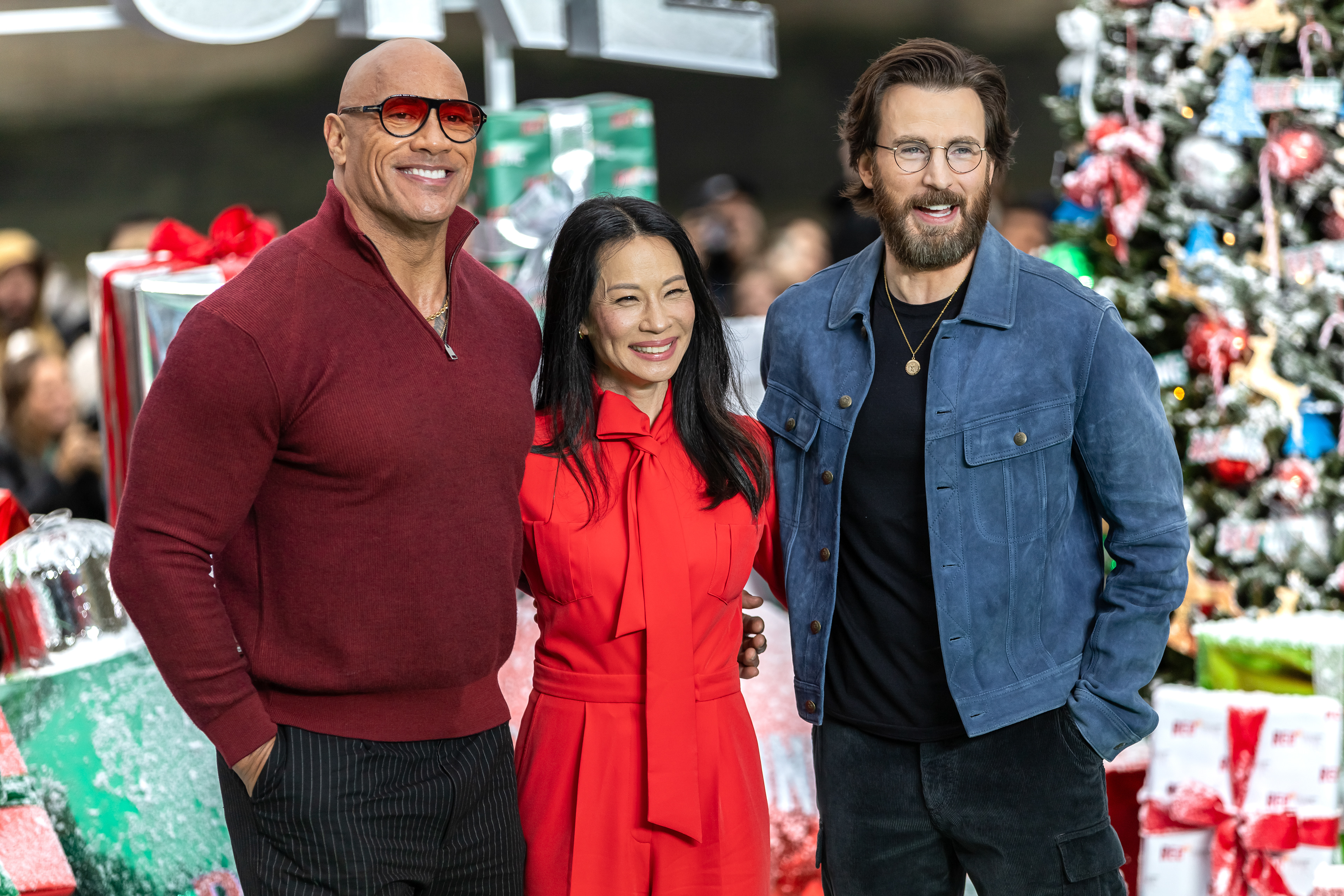 Dwayne Johnson, Lucy Liu, Chris Evans