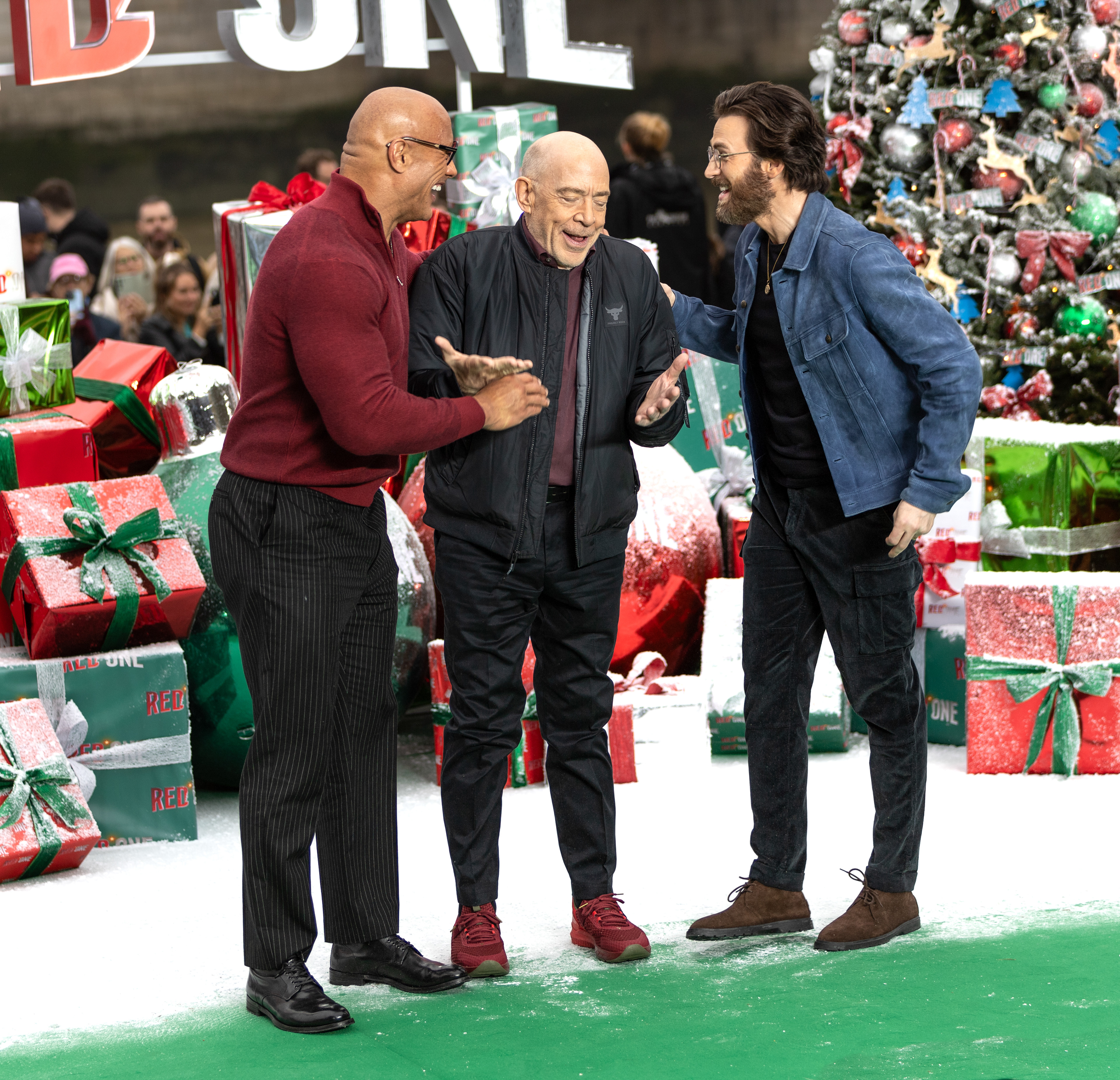 Dwayne Johnson, J.K. Simmons, Chris Evans
