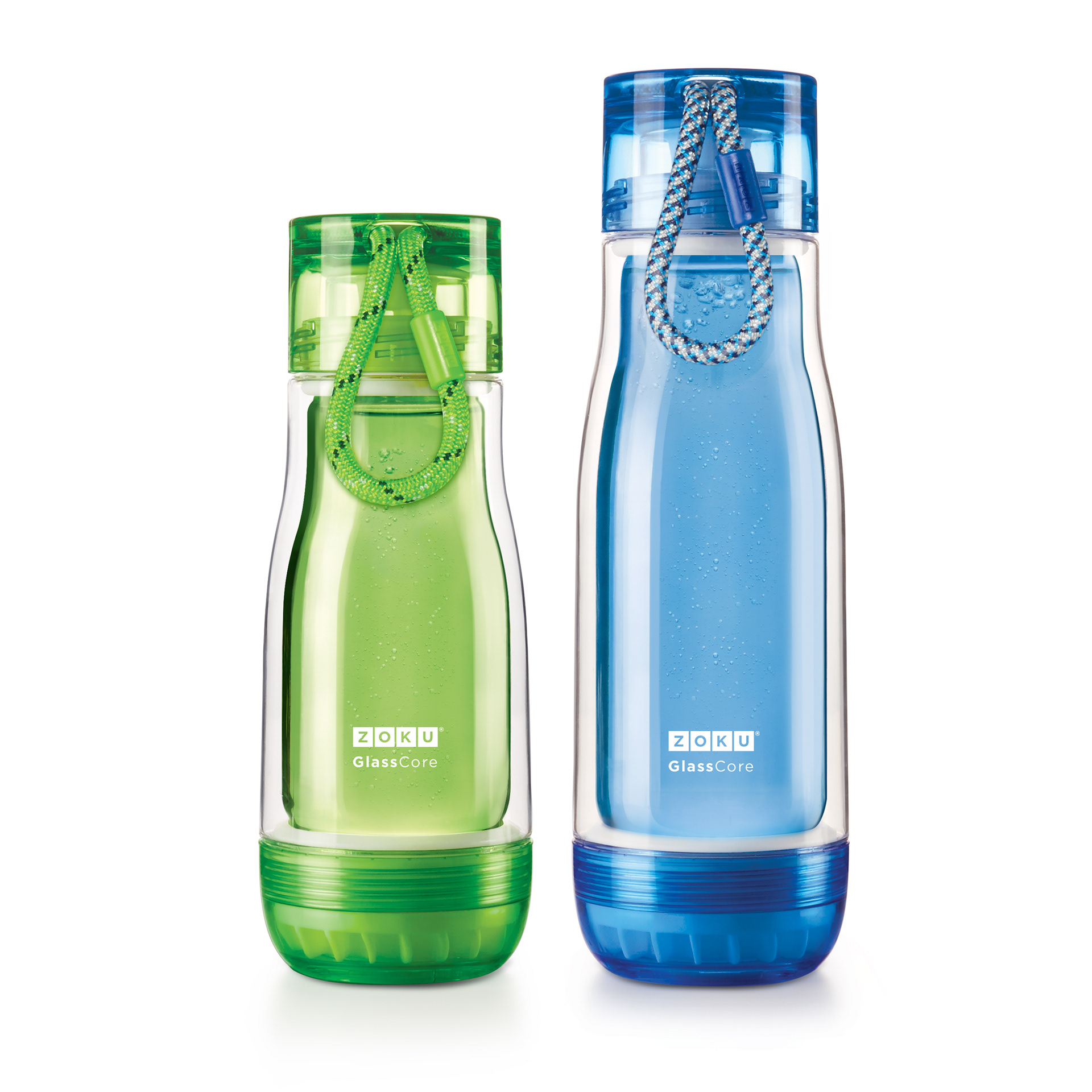 Zoku 16oz Glass Core Bottle Green