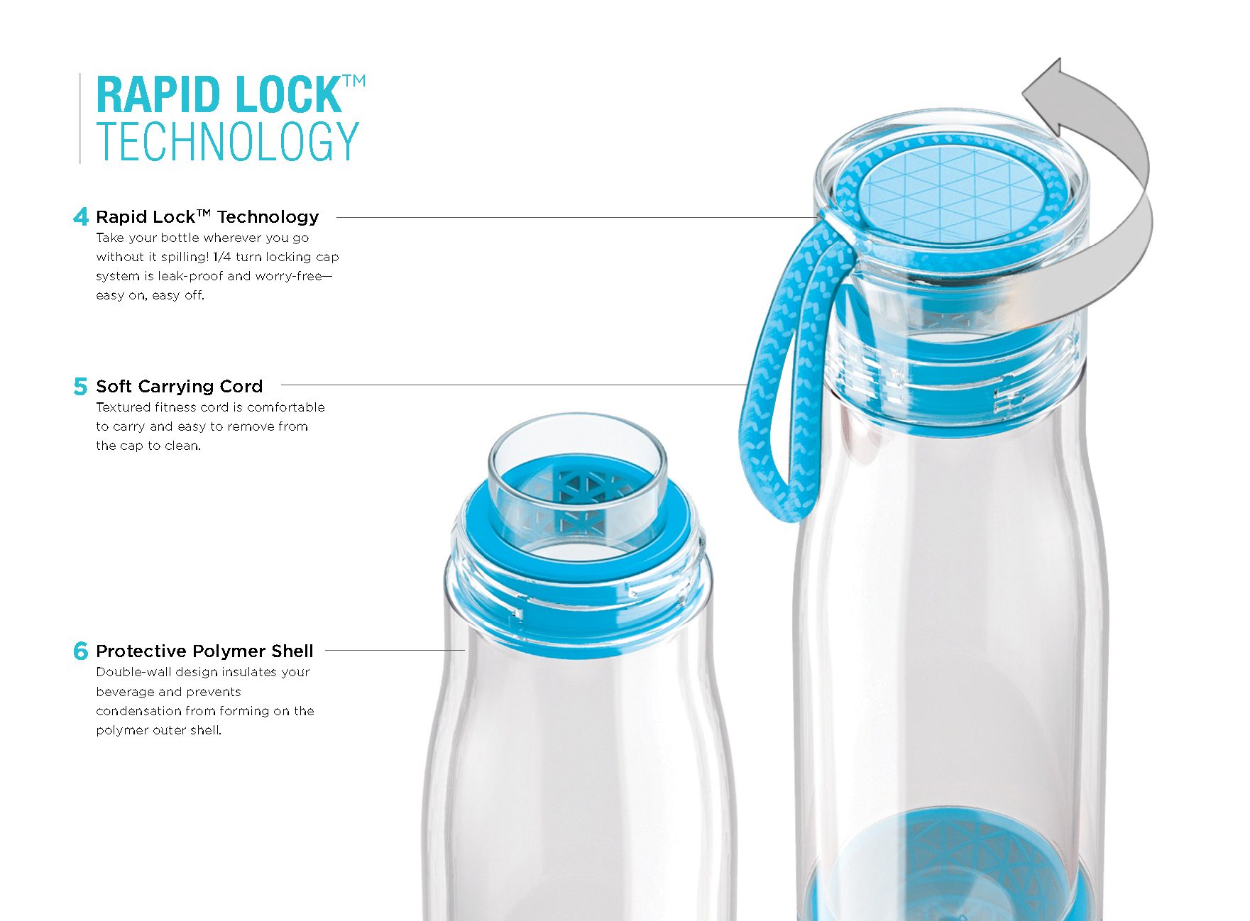 Zoku Glass Core Bottle & Tea Infuser