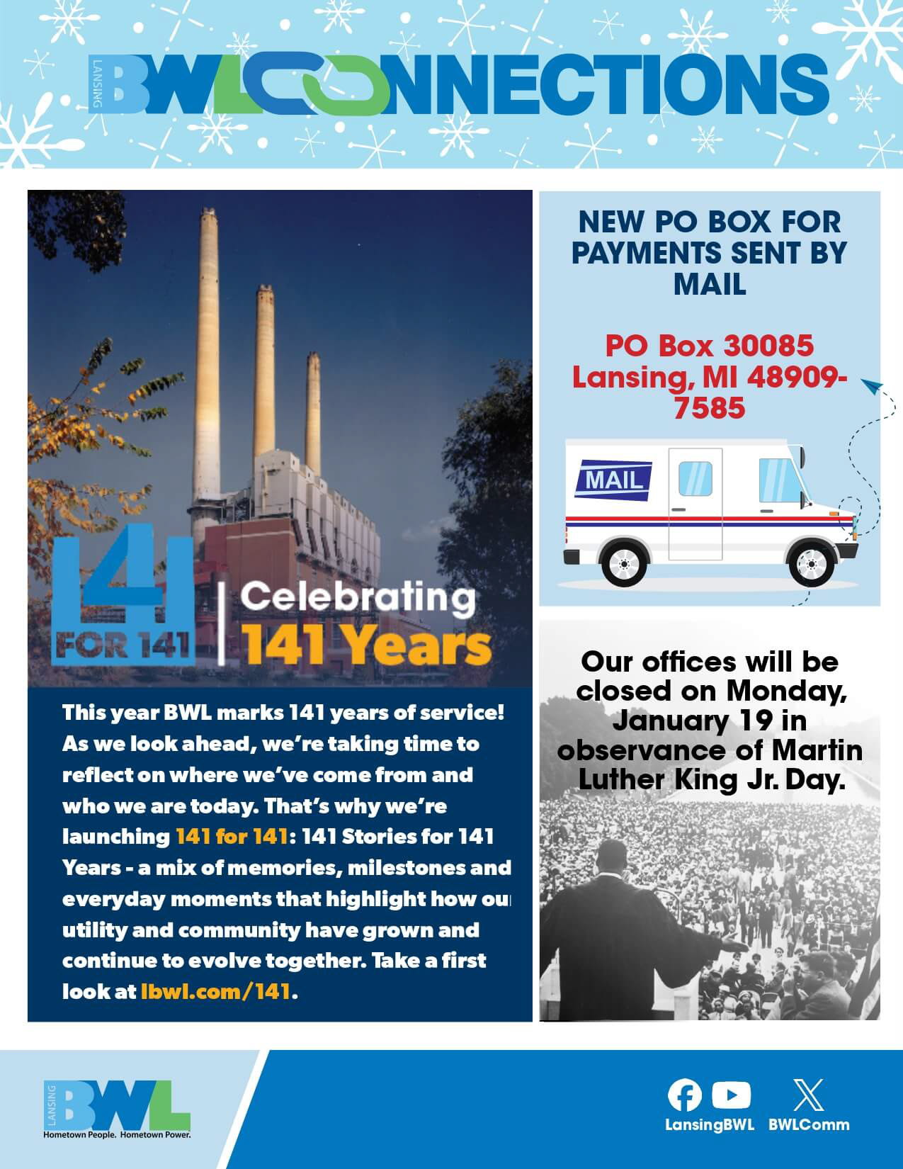 Moving away from print, I was tasked with redesigning BWL’s newsletter to better suit its digital format