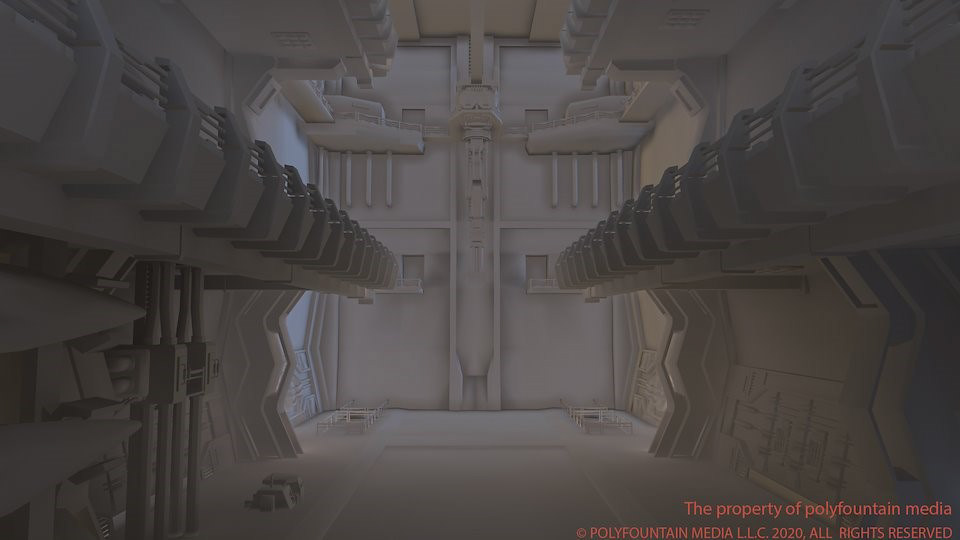 Space Hanger, Modeling: 3D Max,  Rendering: 3D Max Iray