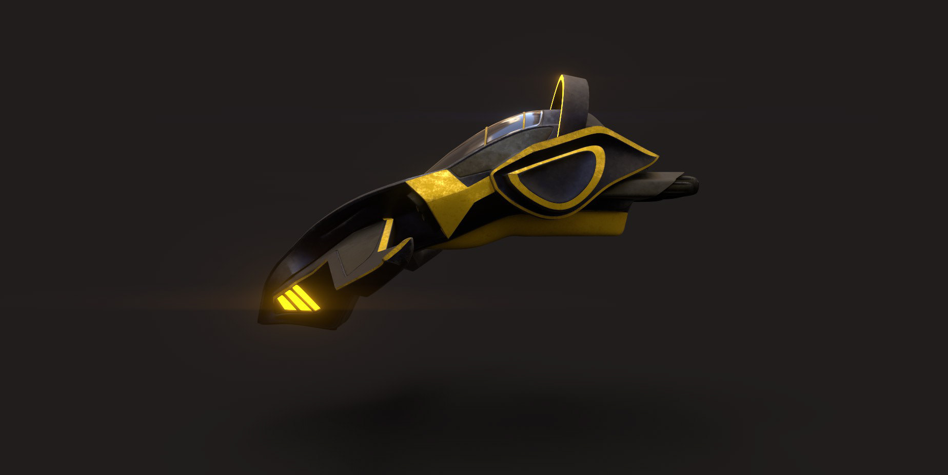 Space Cruiser, Modeling: 3D Max, Textures: Substance Painter, Rendering: Substance Painter