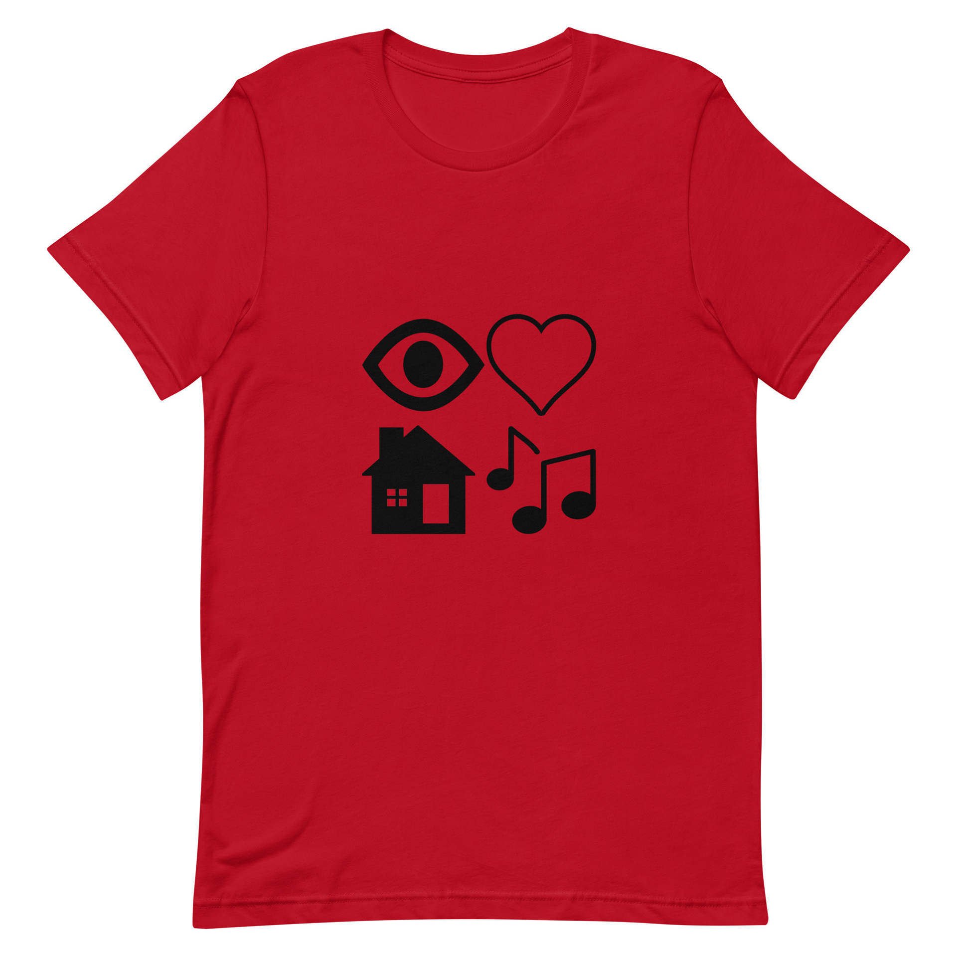 I Love House Music Red $25