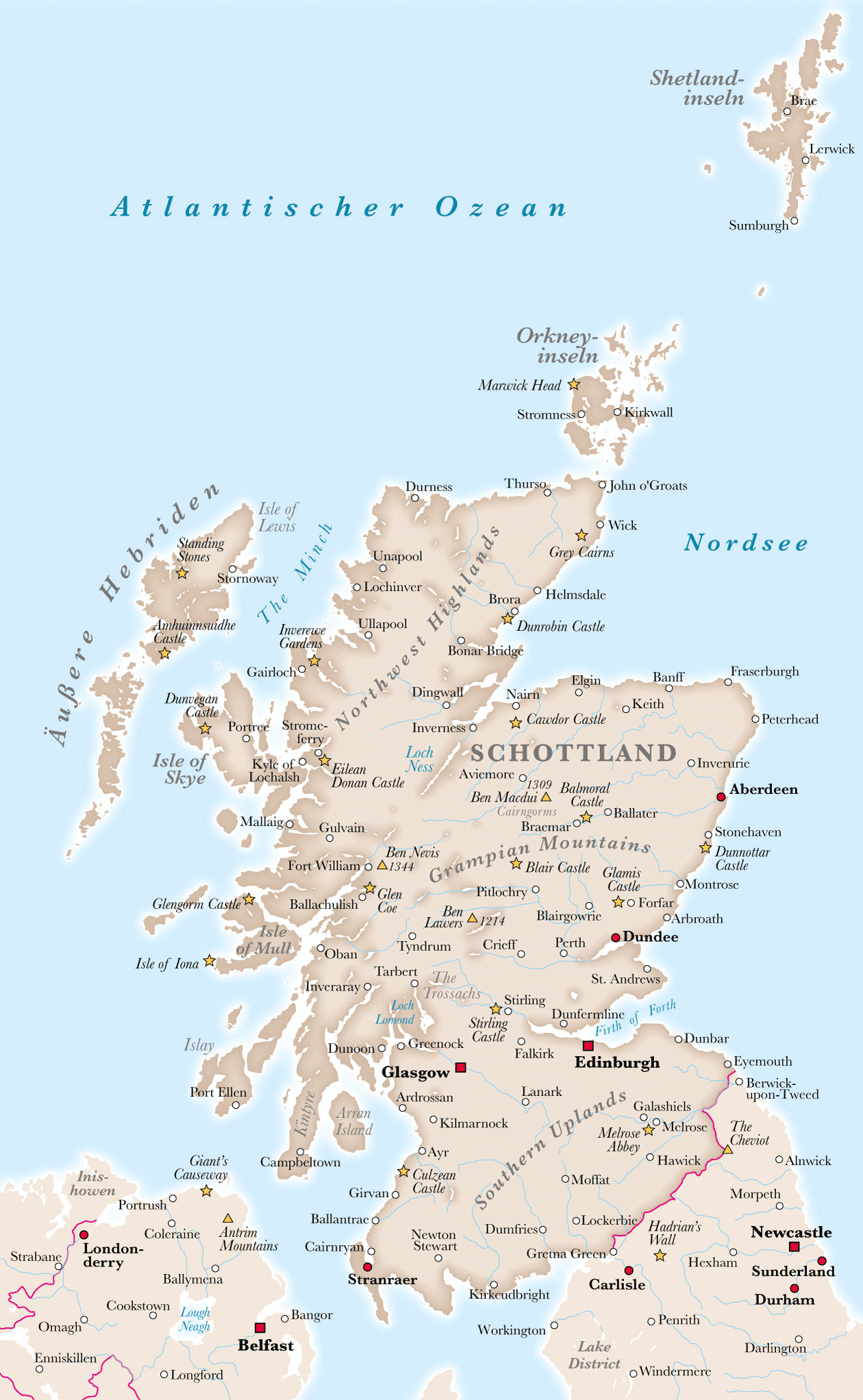 Übersichtskarte Schottland