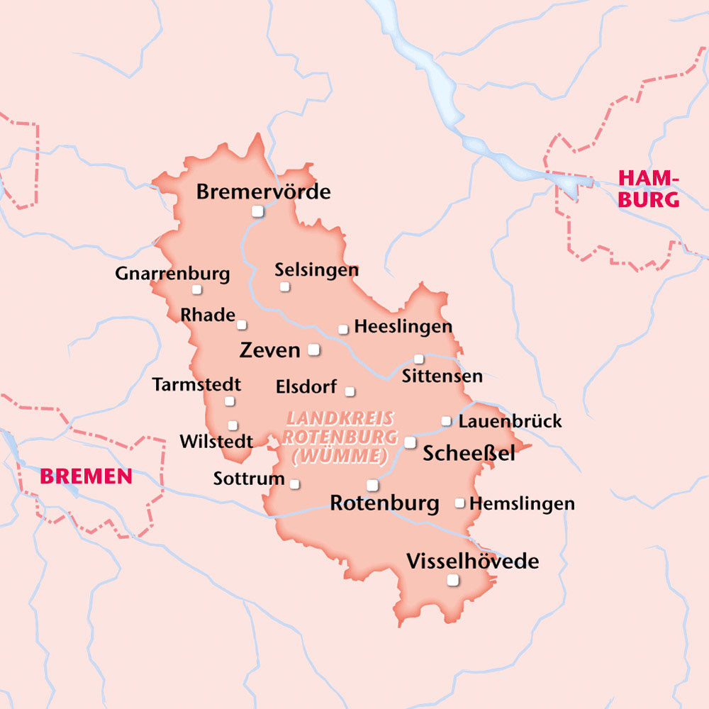 Übersichtskarte Landkreis Rotenburg