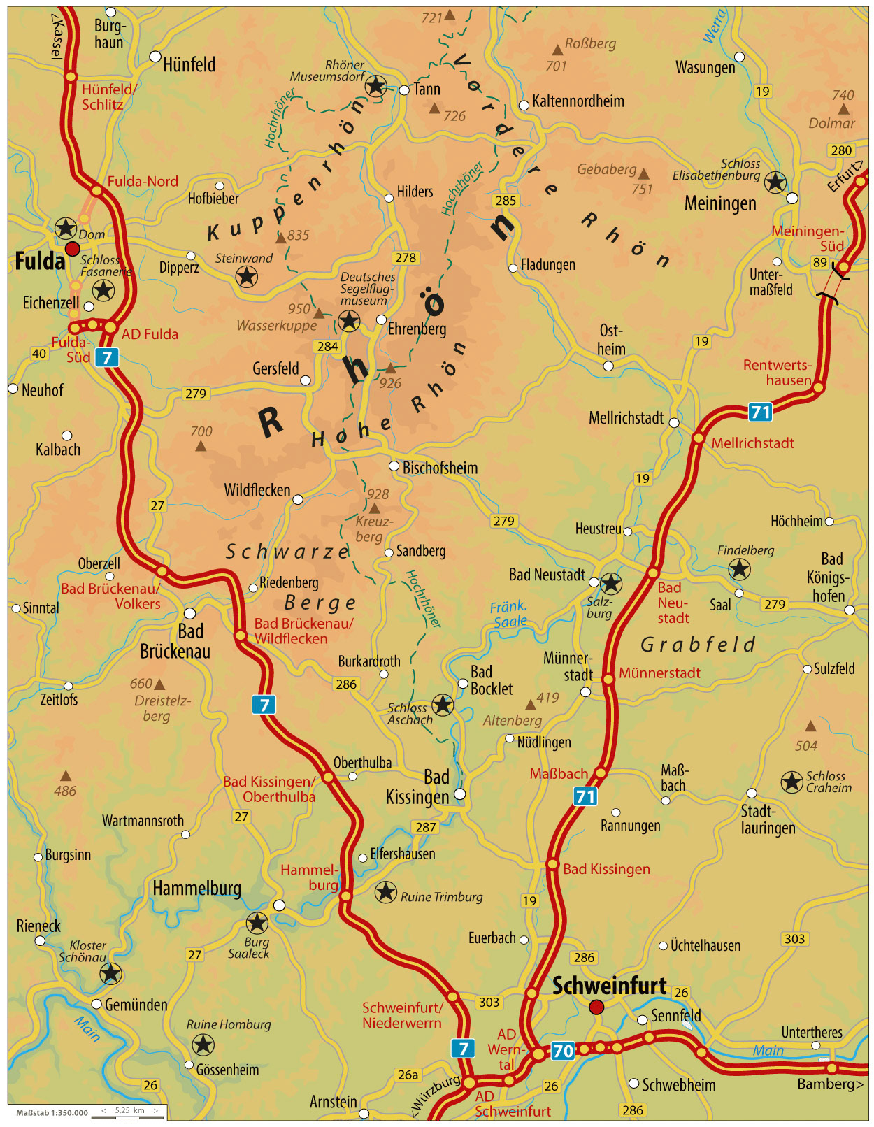 Übersichtskarte Rhön