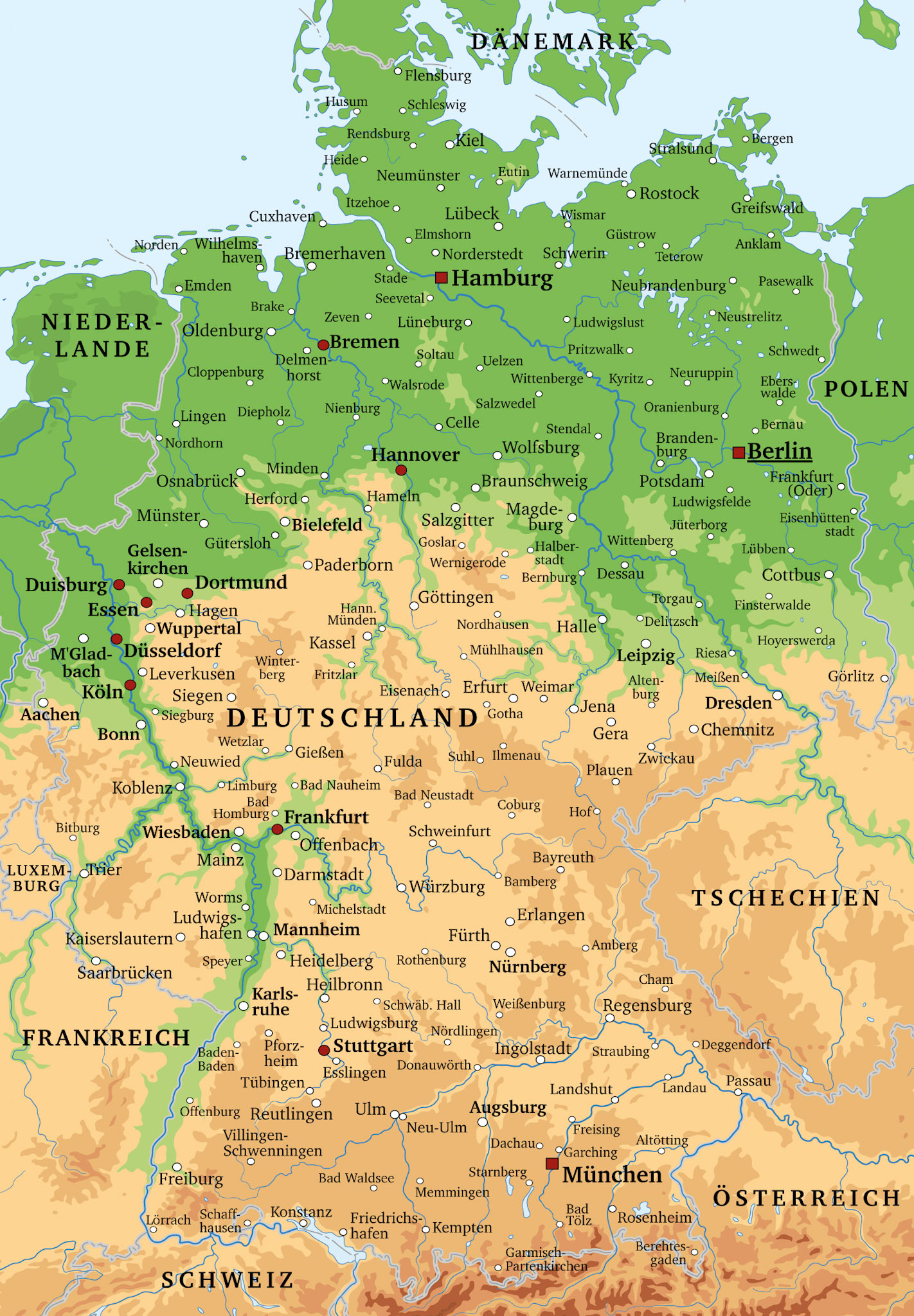 Übersichtskarte Deutschland