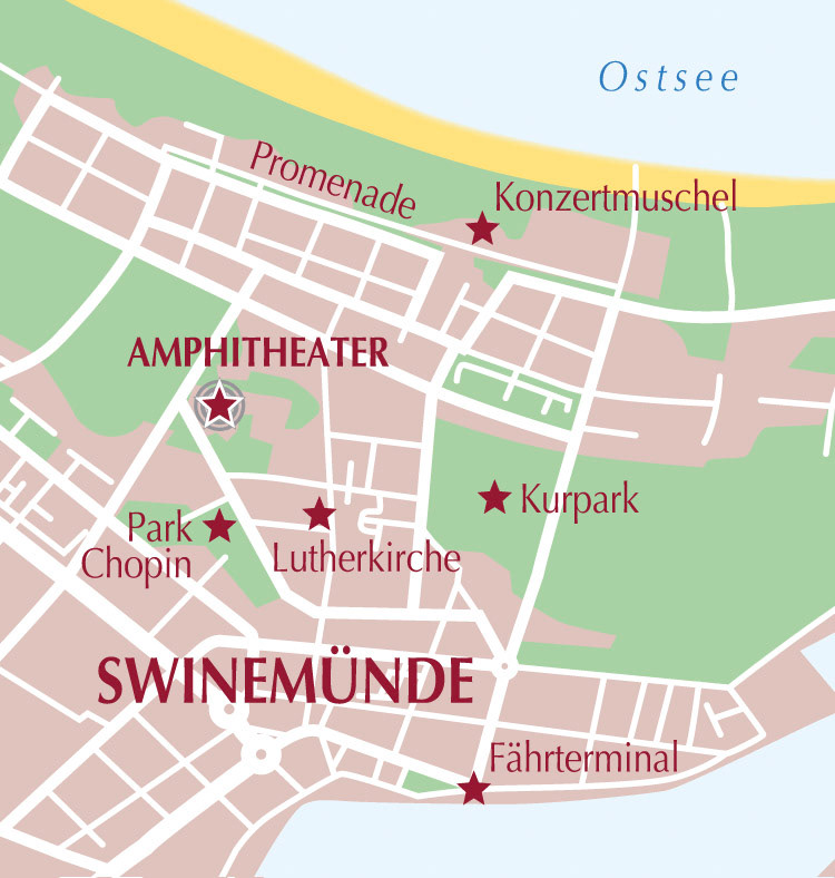 Standortkarte Amphitheater Swinemünde