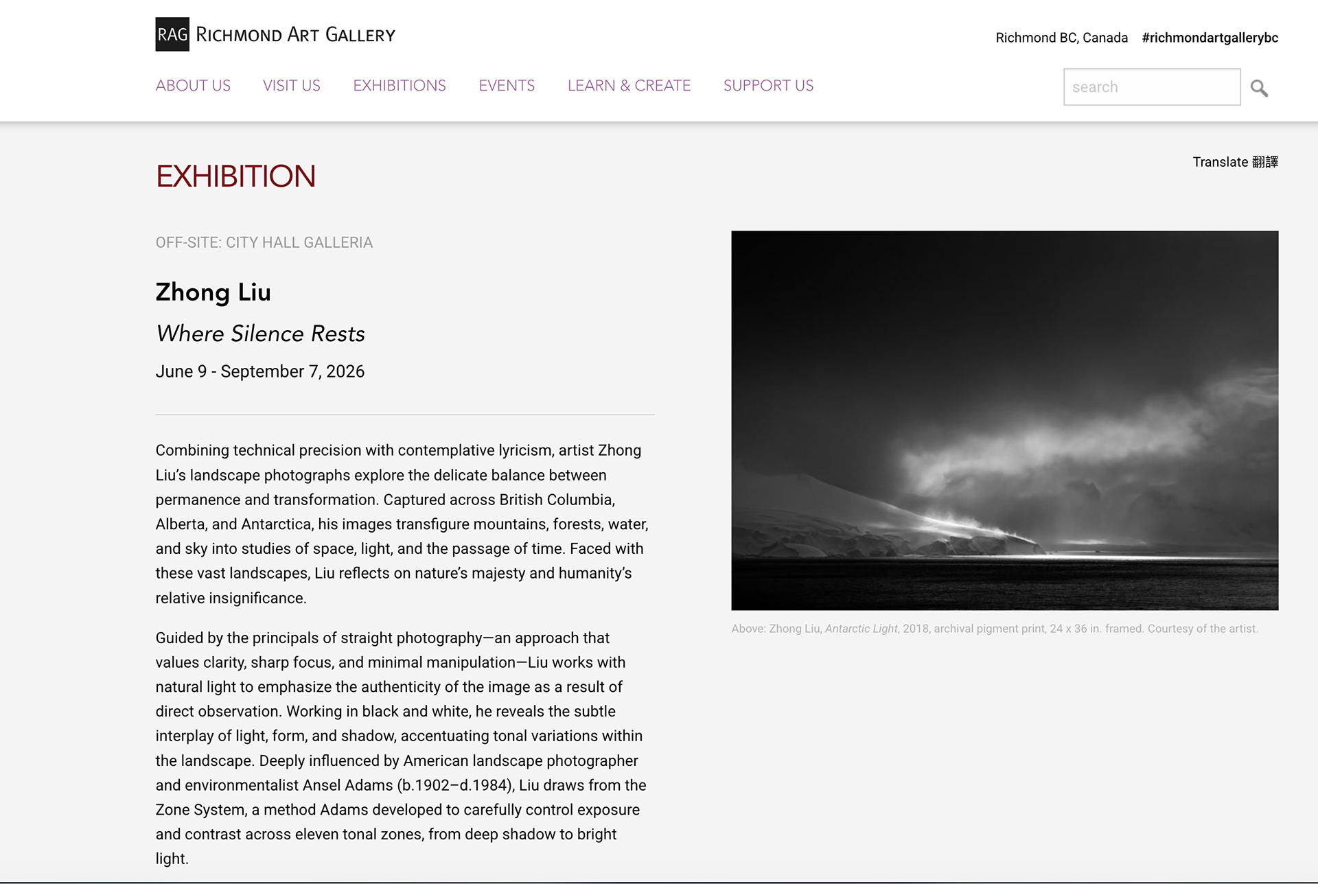 Solo Exhibi-on, Richmond City Hall Gallery, Richmond, Canada