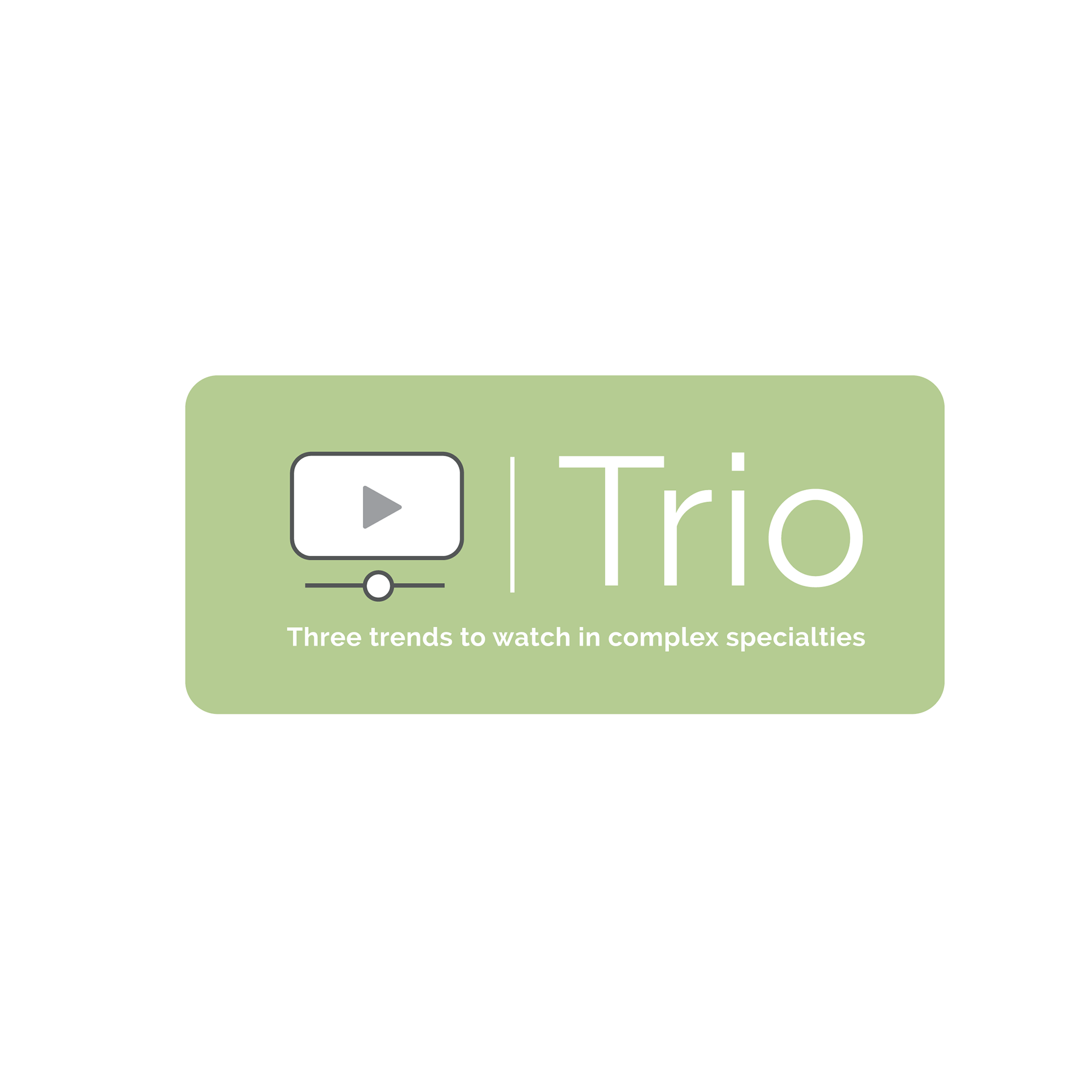 Designed logo for AIM Clinical Expert Series of videos called "Trio"