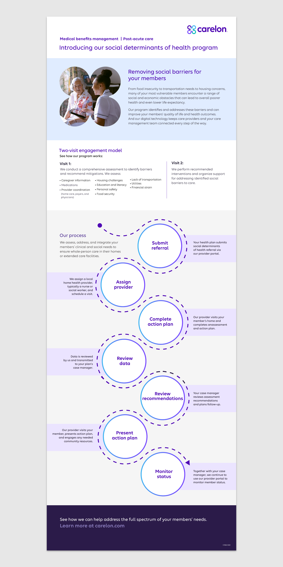 Online infographic design I created for the Social Determinants Of Health Program for Carelon Brand Launch