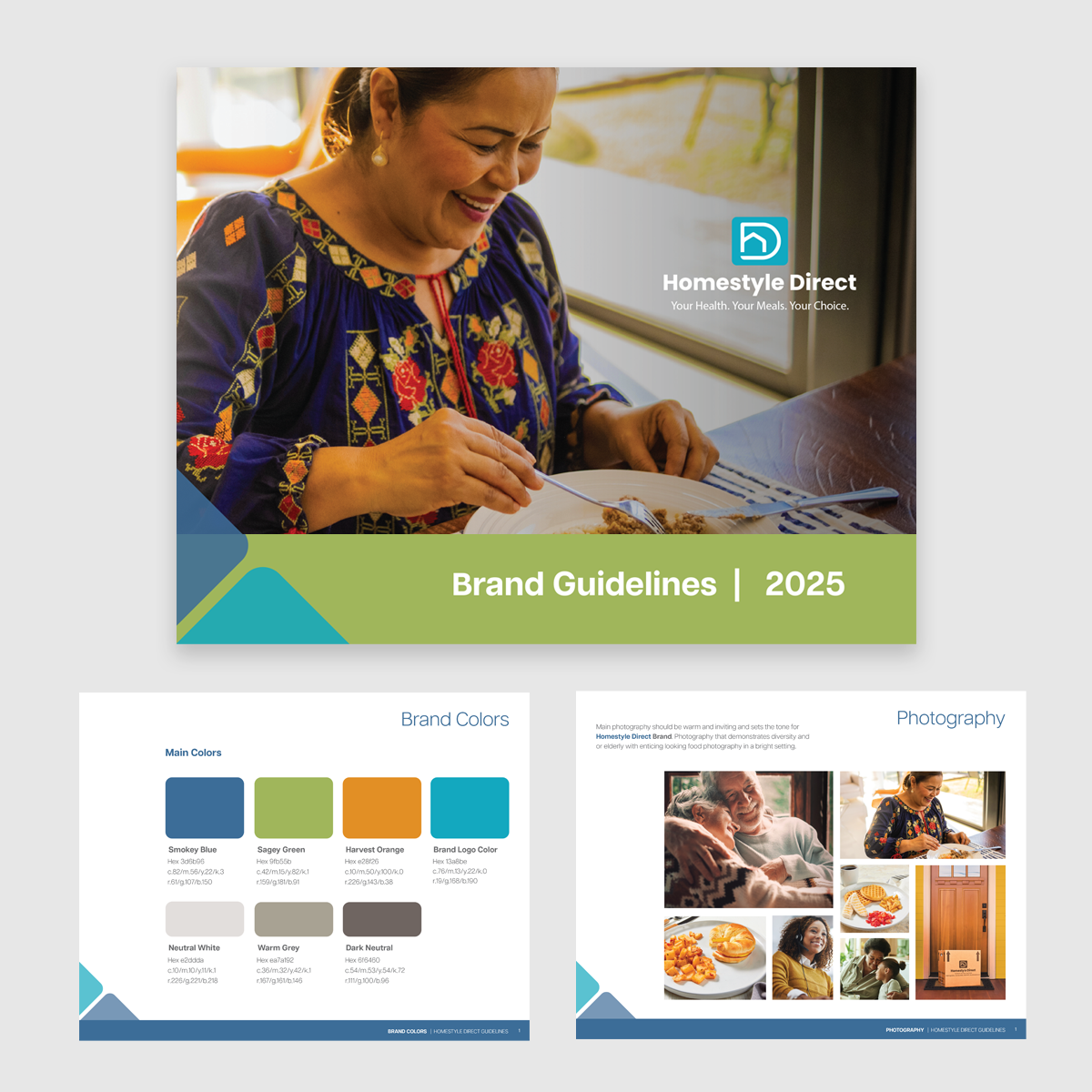 Led the design and development of the Homestyle Direct Brand Guidelines, working closely with the writer to establish a cohesive visual and verbal identity for the brand.