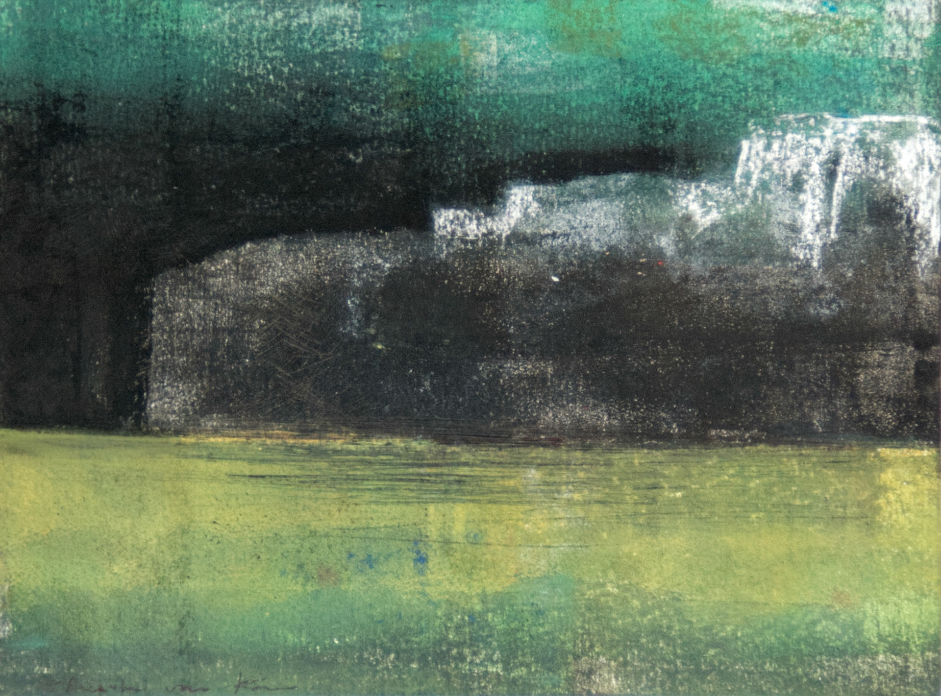 Soulscape 1 |  |  zeefdruk en krijt | 15 x 22  | € 150