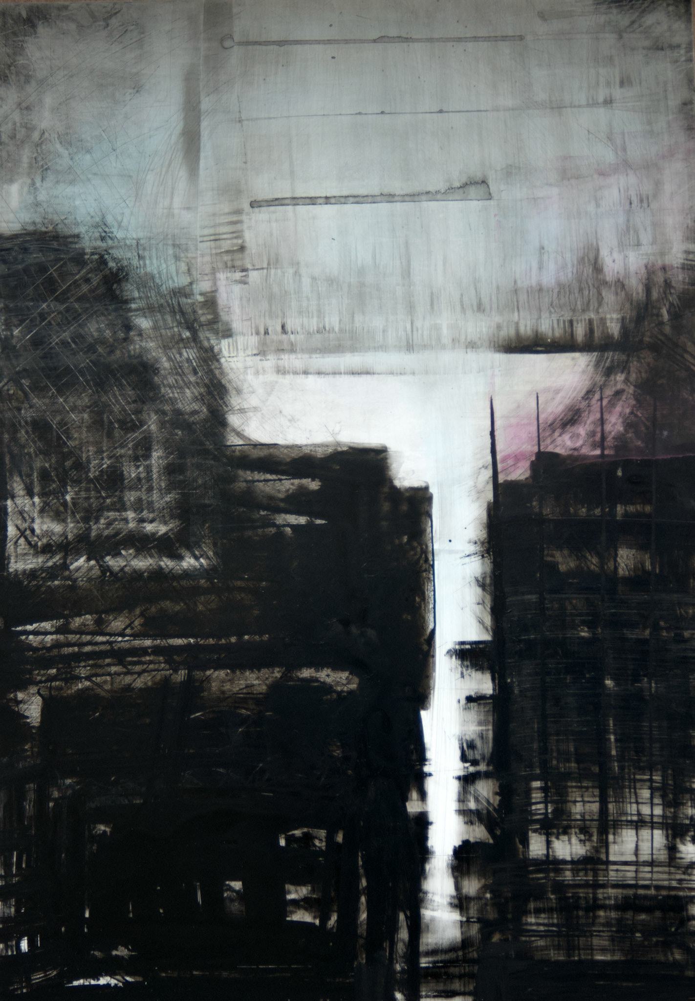 Donker licht | inkt op yupo | 40 x 50 | € 250