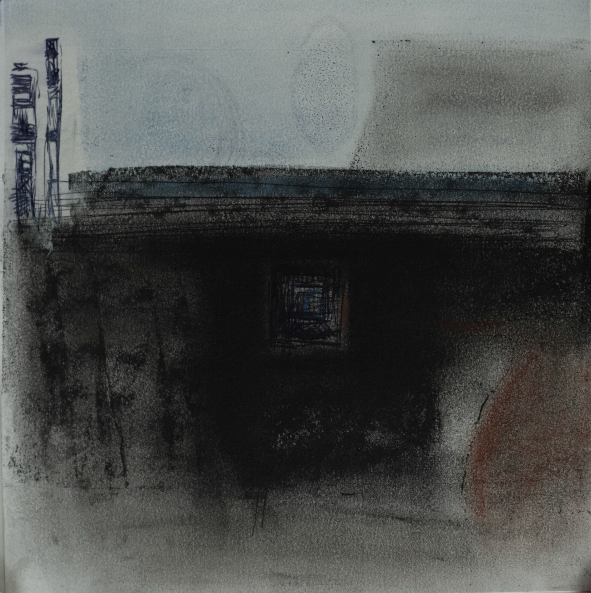 Terra Parva 1 | zeefdruk en krijt | 19 x 19  | € 150