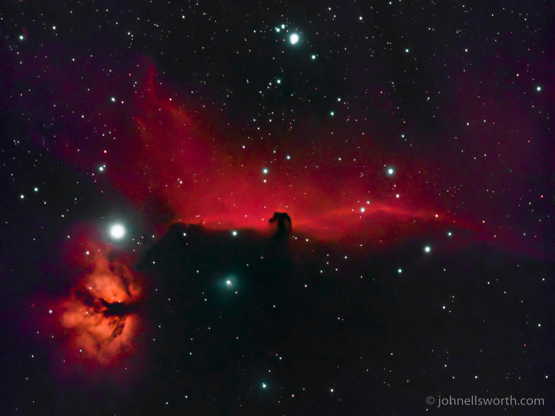 Horsehead Nebula—IC434 and Flame Nebula—NGC2024