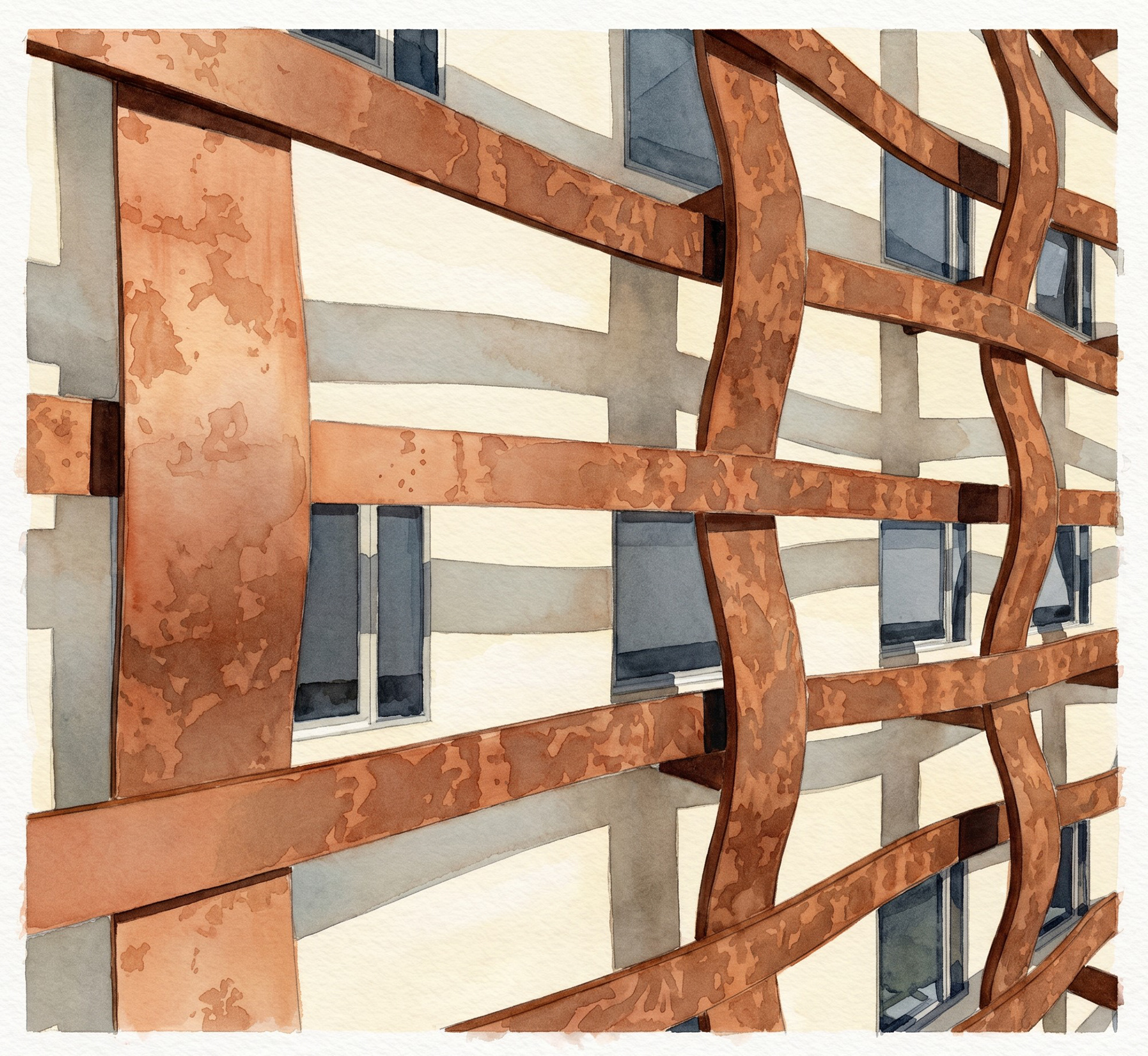 Custom Copper Clad Woven Facade