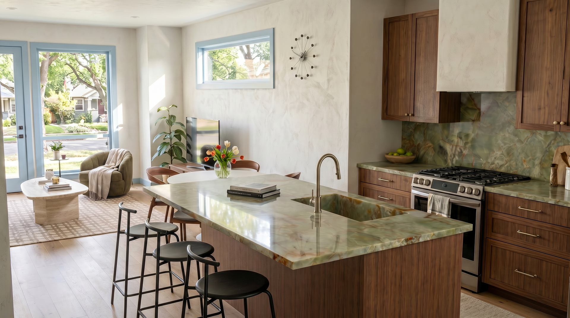 Entry View - Kitchen