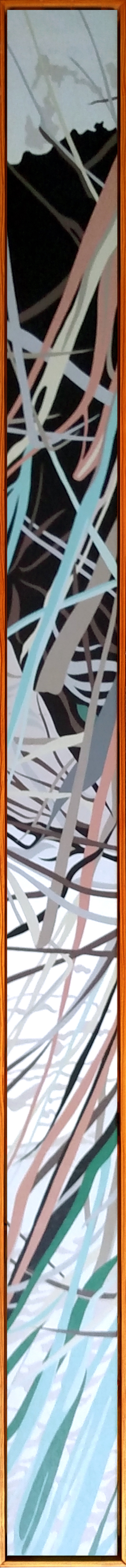 Acrylic on canvas / 60"x5" / Cedar frame