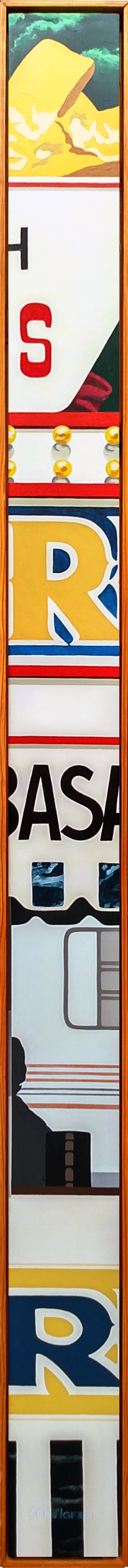 Acrylic on canvas / 60"x5" / Cedar frame