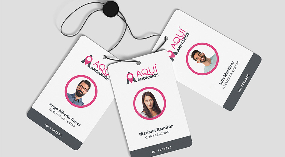 Aquí Andamios gafetes