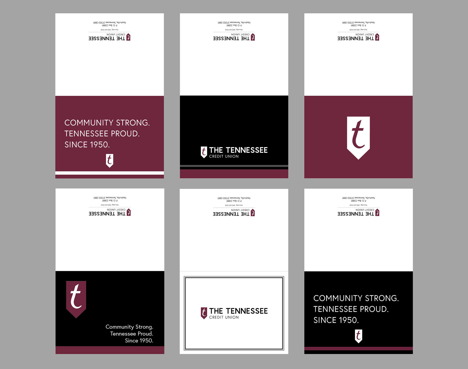 Branding pieces created for executive style notecards.