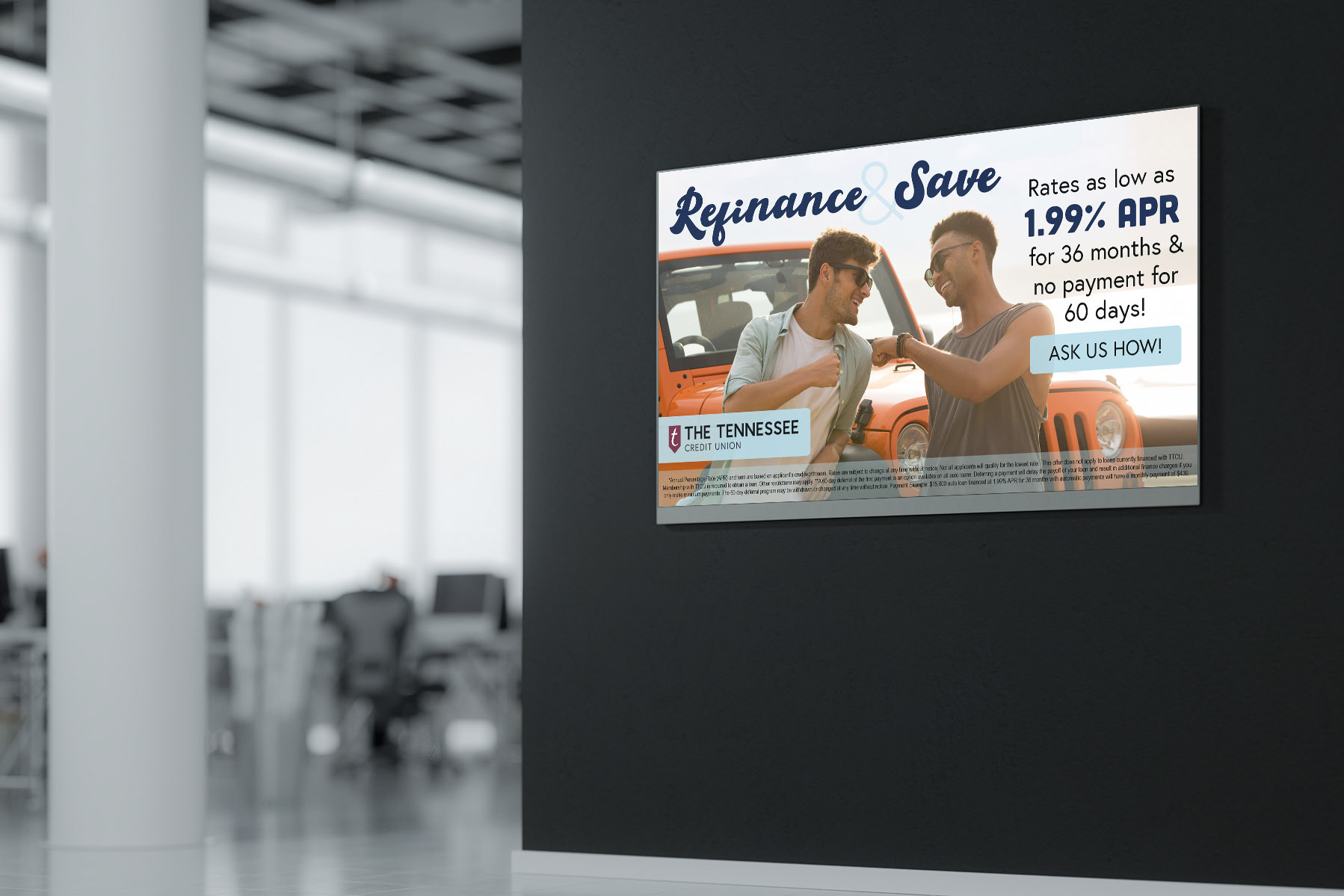 Digital Display Mock for Auto Refinance Campaign