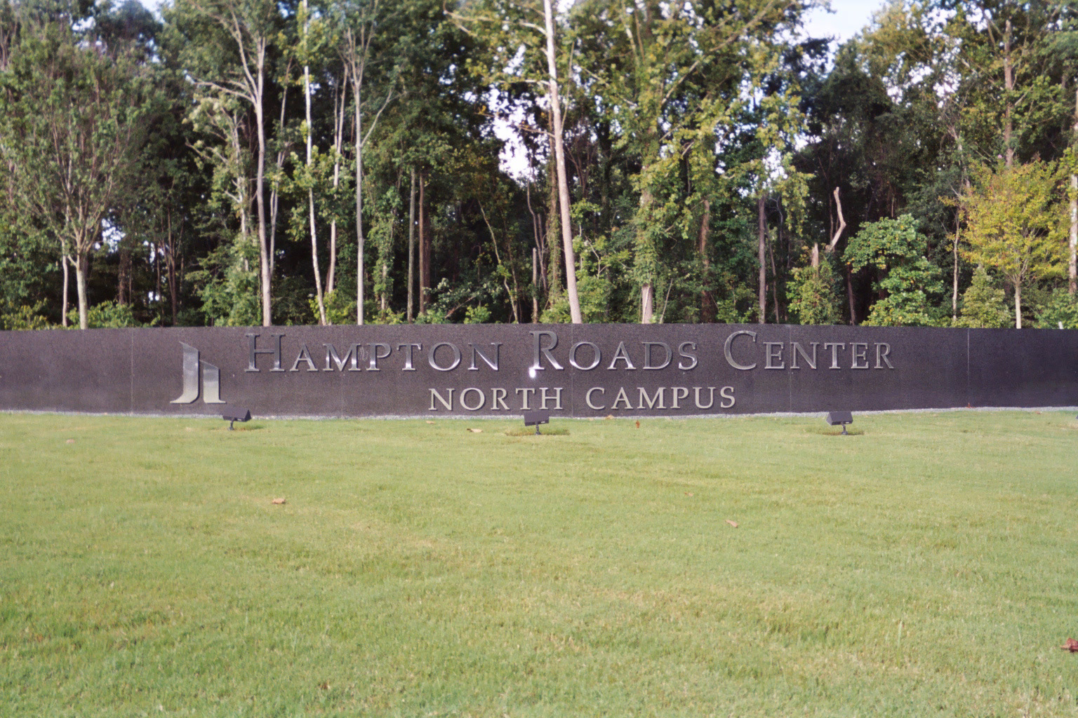 Hampton Roads Center, North Campus logo & letters (waterjet-cut stainless steel)