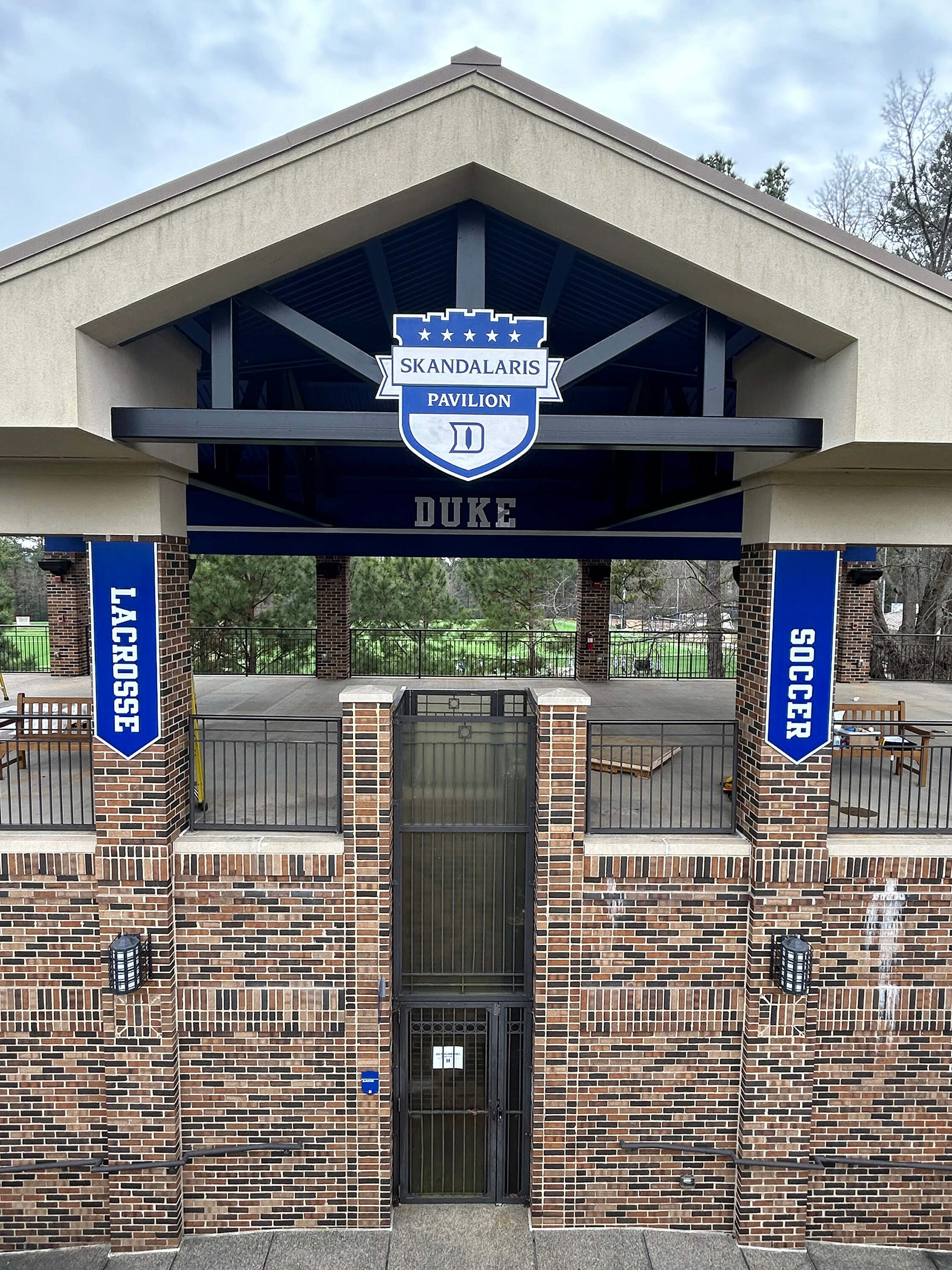 Cast, milled aluminum plaque and "banners" • Skandalaris Pavilion • Duke University • Durham, NC