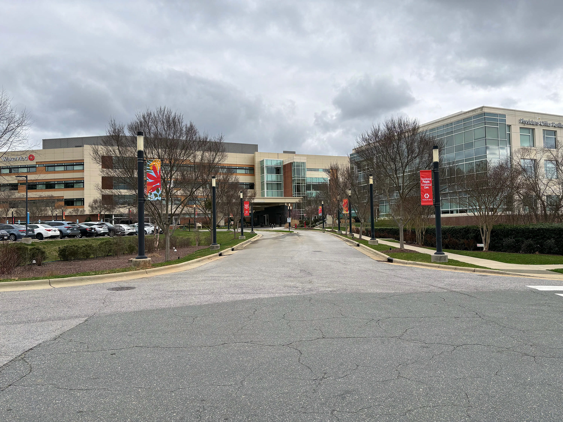 Pole banners • WakeMed North Hospital • Raleigh, NC