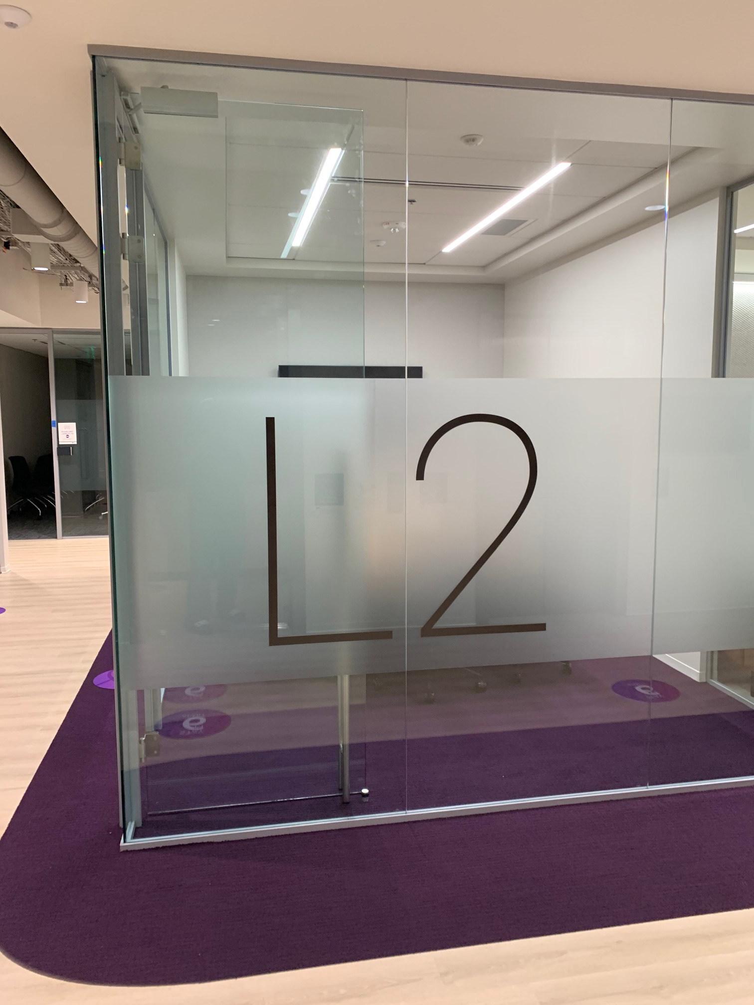 AICPA Level 2 Workroom Window Film and "L2" Vinyl • Durham, NC