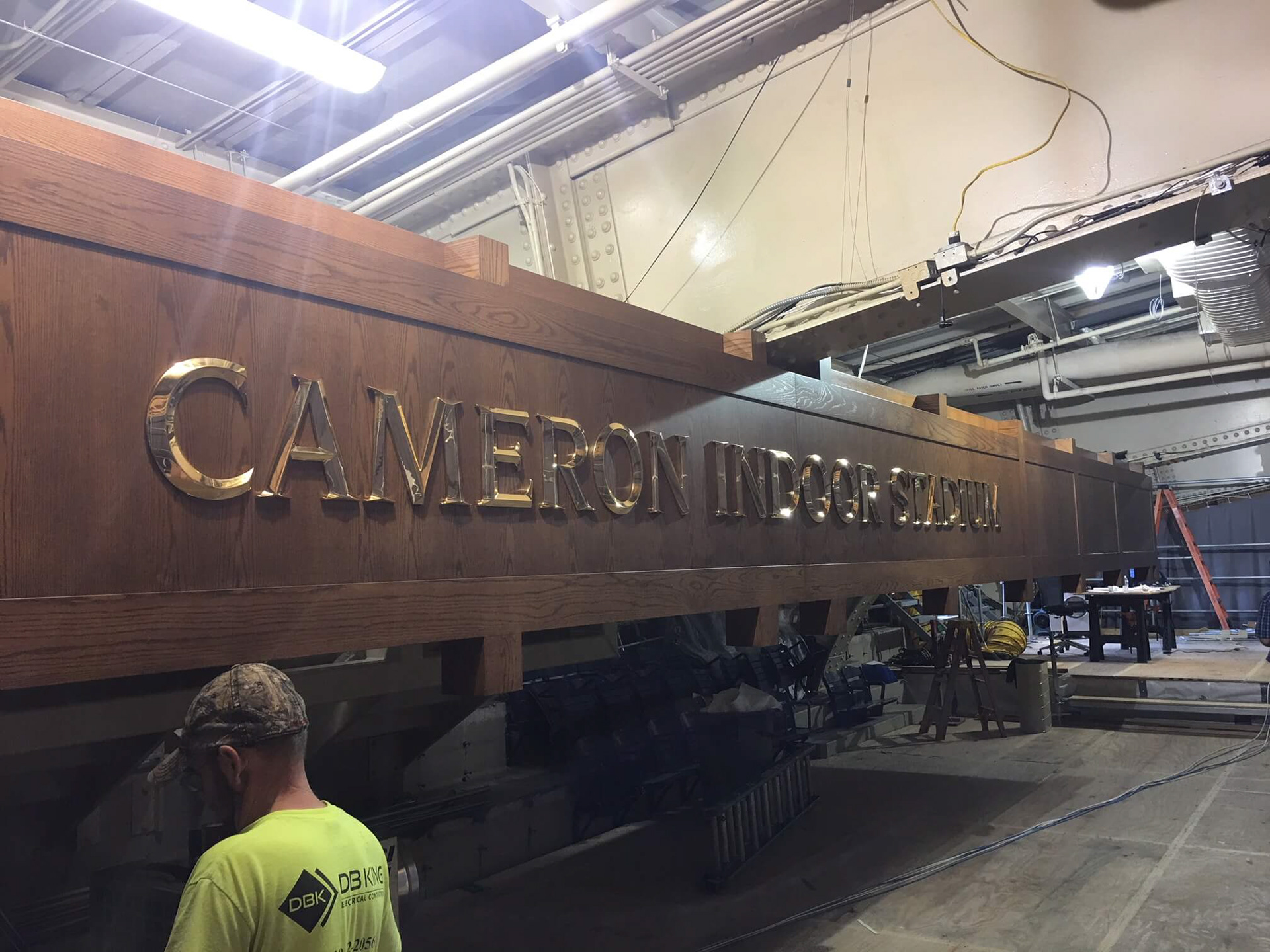 Prismatic face, cast bronze letters • Cameron Indoor Stadium • Duke University • Durham, NC