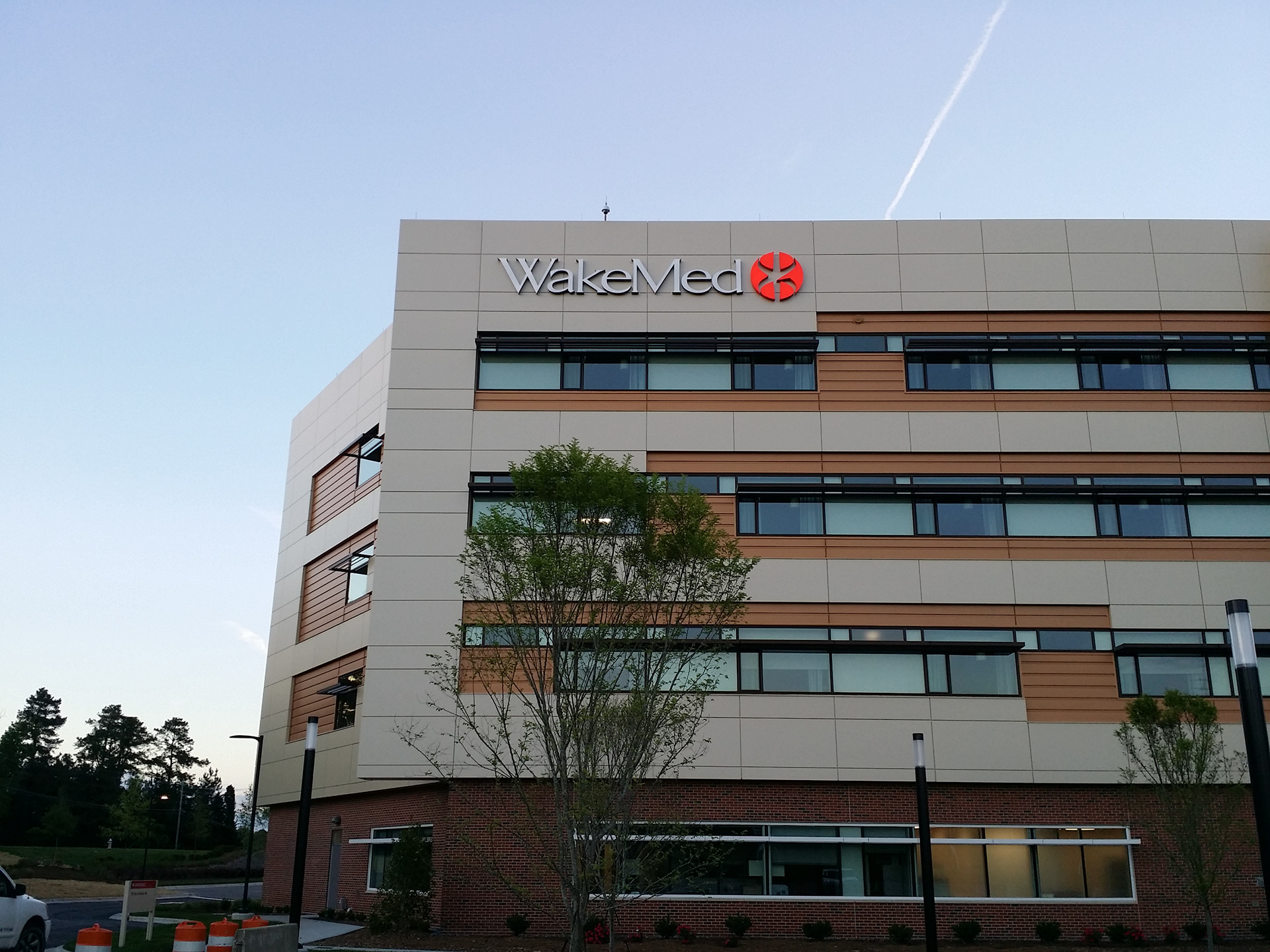 Illuminated channel letters and logo • WakeMed North Hospital • Raleigh, NC