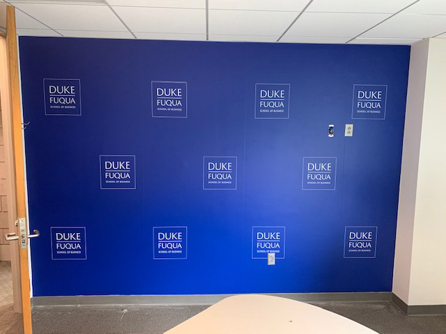 Tiled Wall Graphic (print vinyl) • Duke University's Fuqua School of Business • Durham, NC