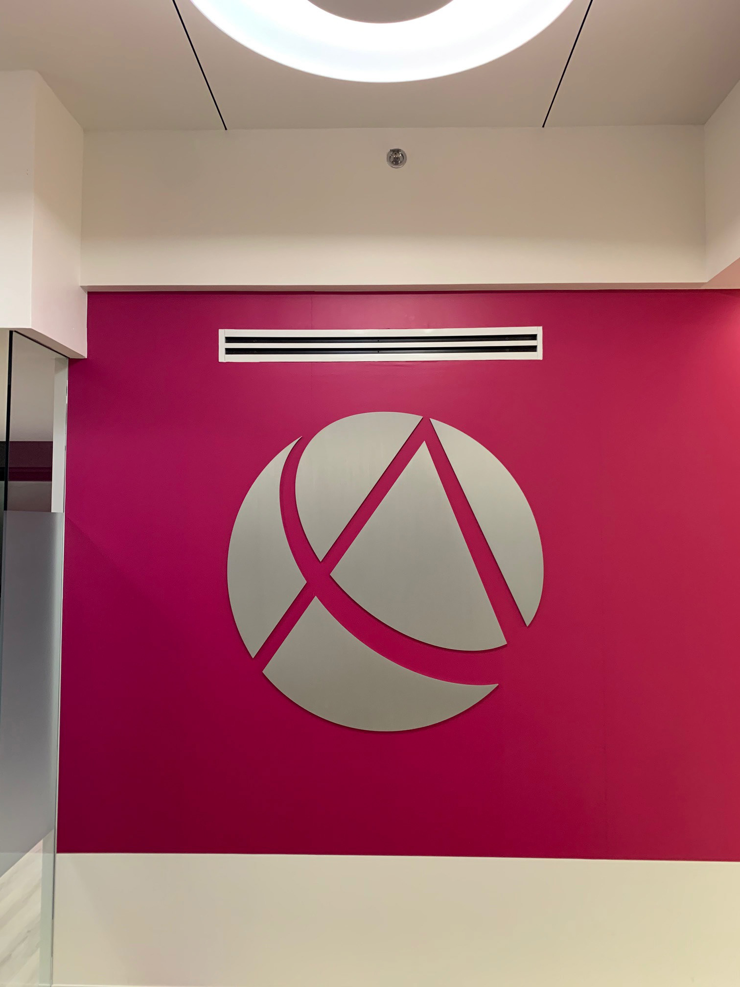 AICPA Lobby Branding Wall Logo (Brushed Aluminum) • Durham, NC