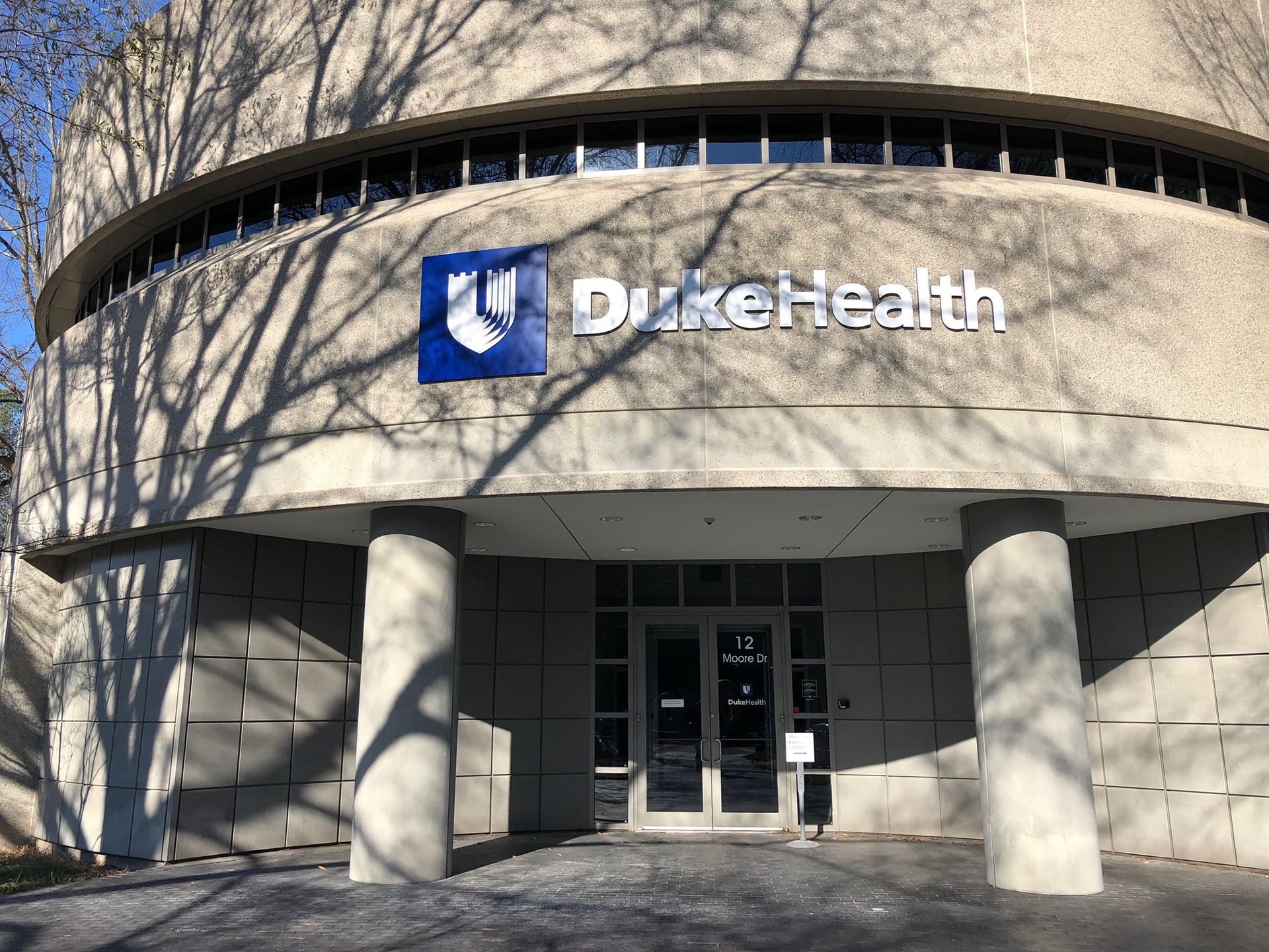 Duke Health Exterior Logo • Parmer • South Building 12 • Durham, NC