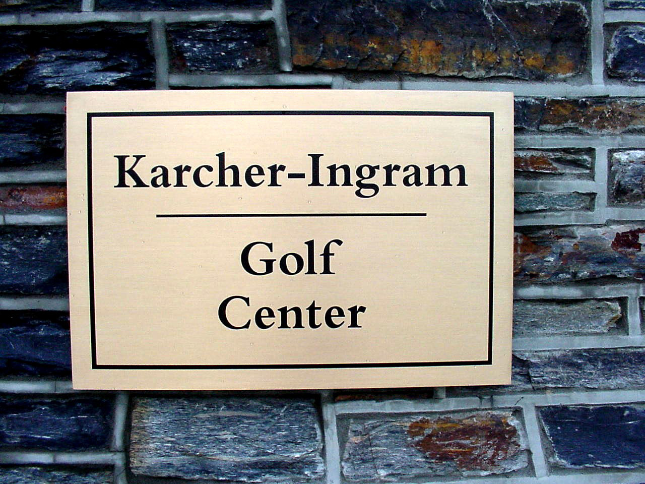 Karcher-Ingram Golf Center Plaque • Etched Bronze with Paint-Filled Copy • Duke University • Durham, NC