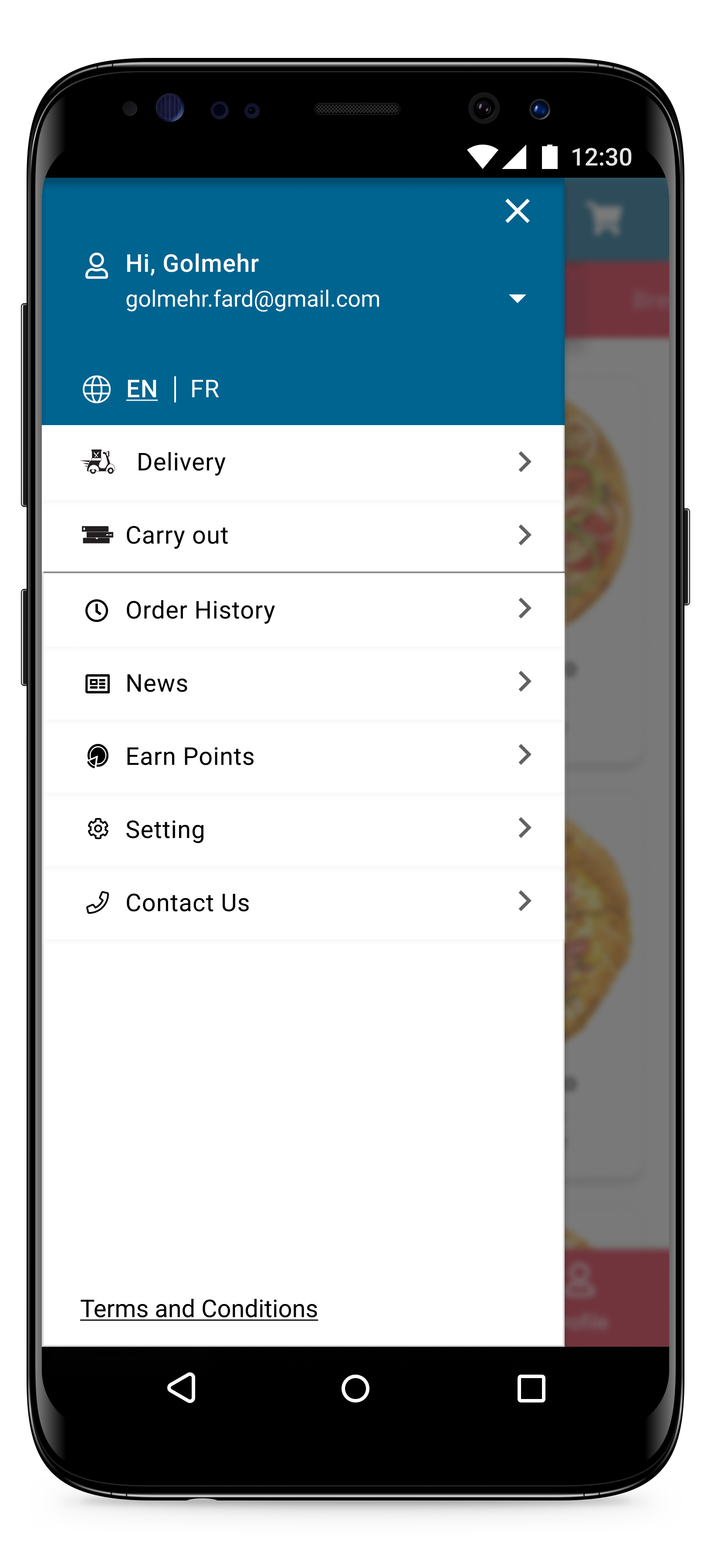 Hamburger menu - after