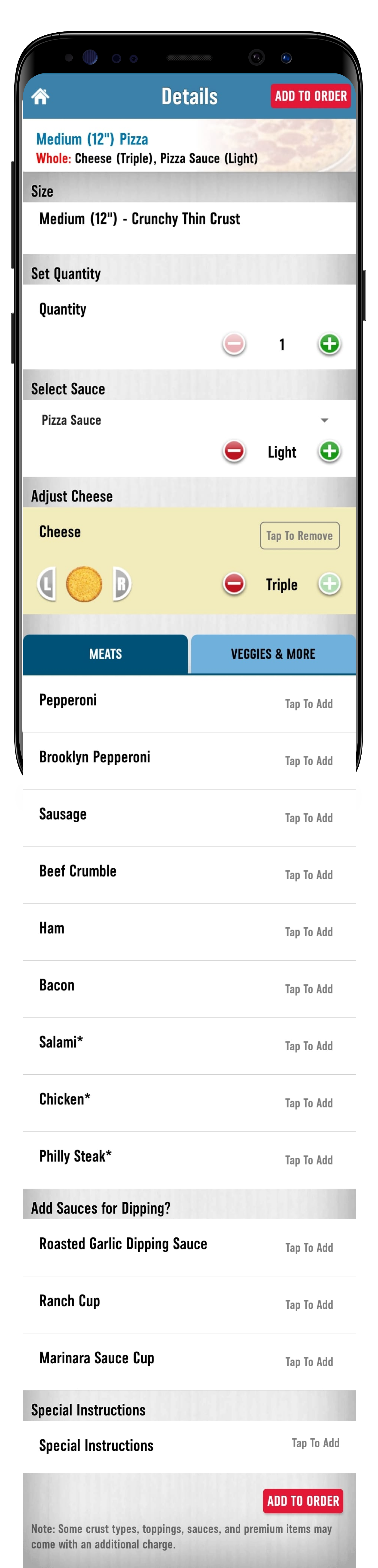 Build Pizza - before